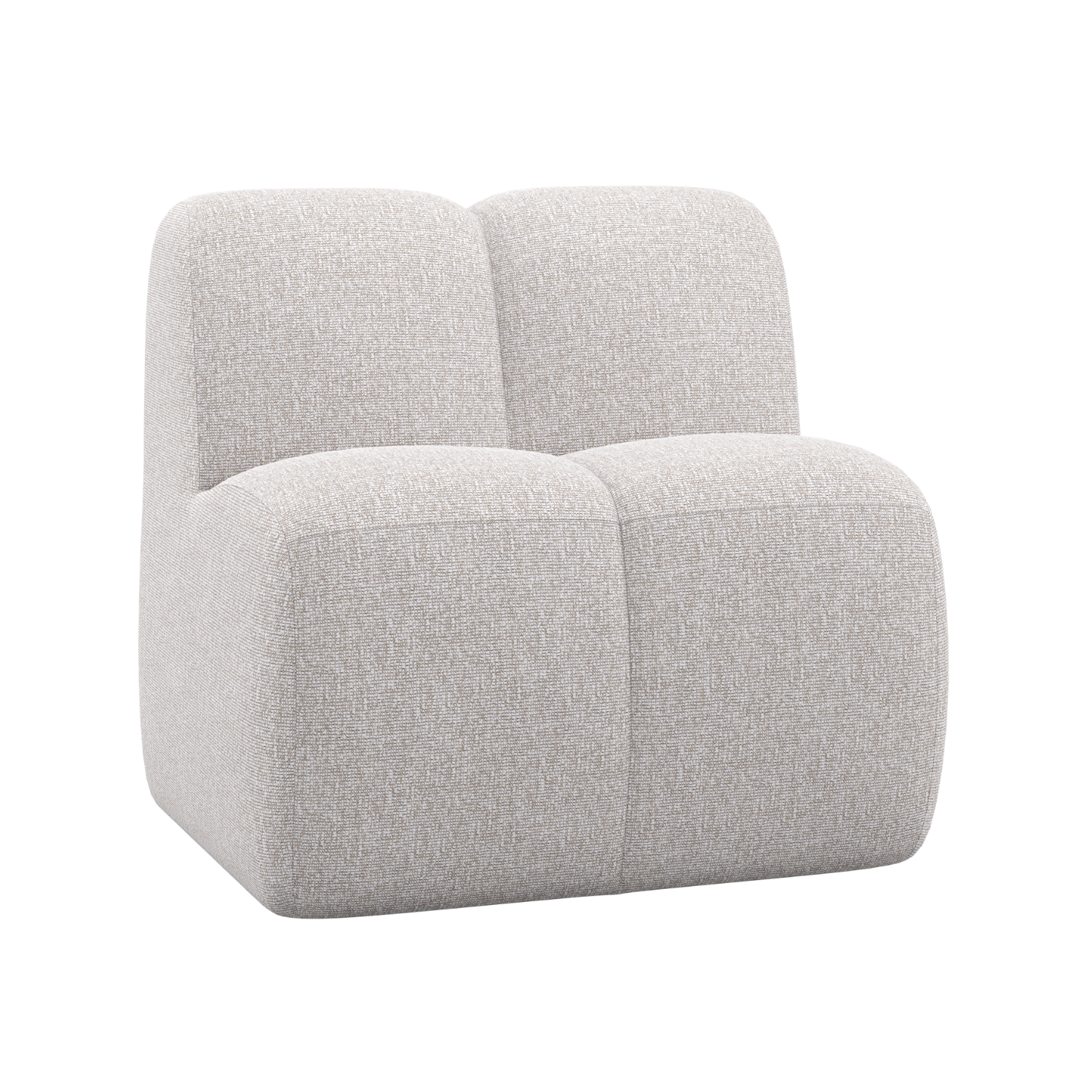 Fotel / moduł MOJO BENCH ecru melanż boucle
