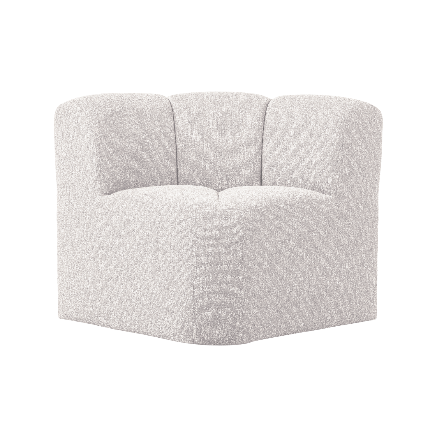 Modulares Sofa MOJO BENCH - Eckelement ecru Melange Boucle