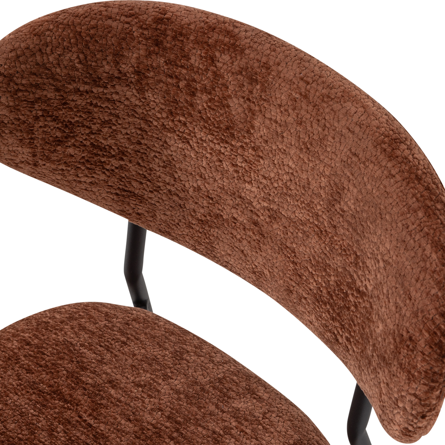 Stuhl KJELD braunes Chenille