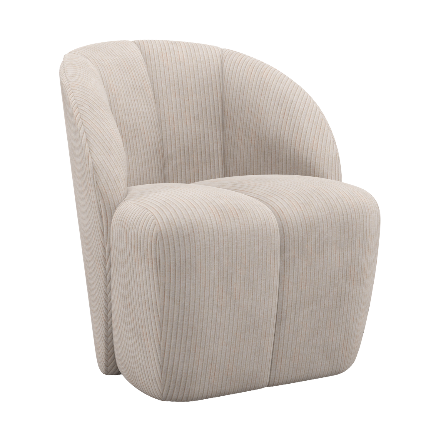 MOJO Ecru Corduroy Swivel Armchair