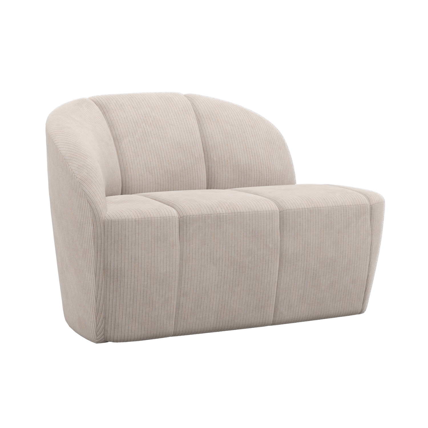 2-Seater Left-Arm Sofa MOJO Ecru Corduroy