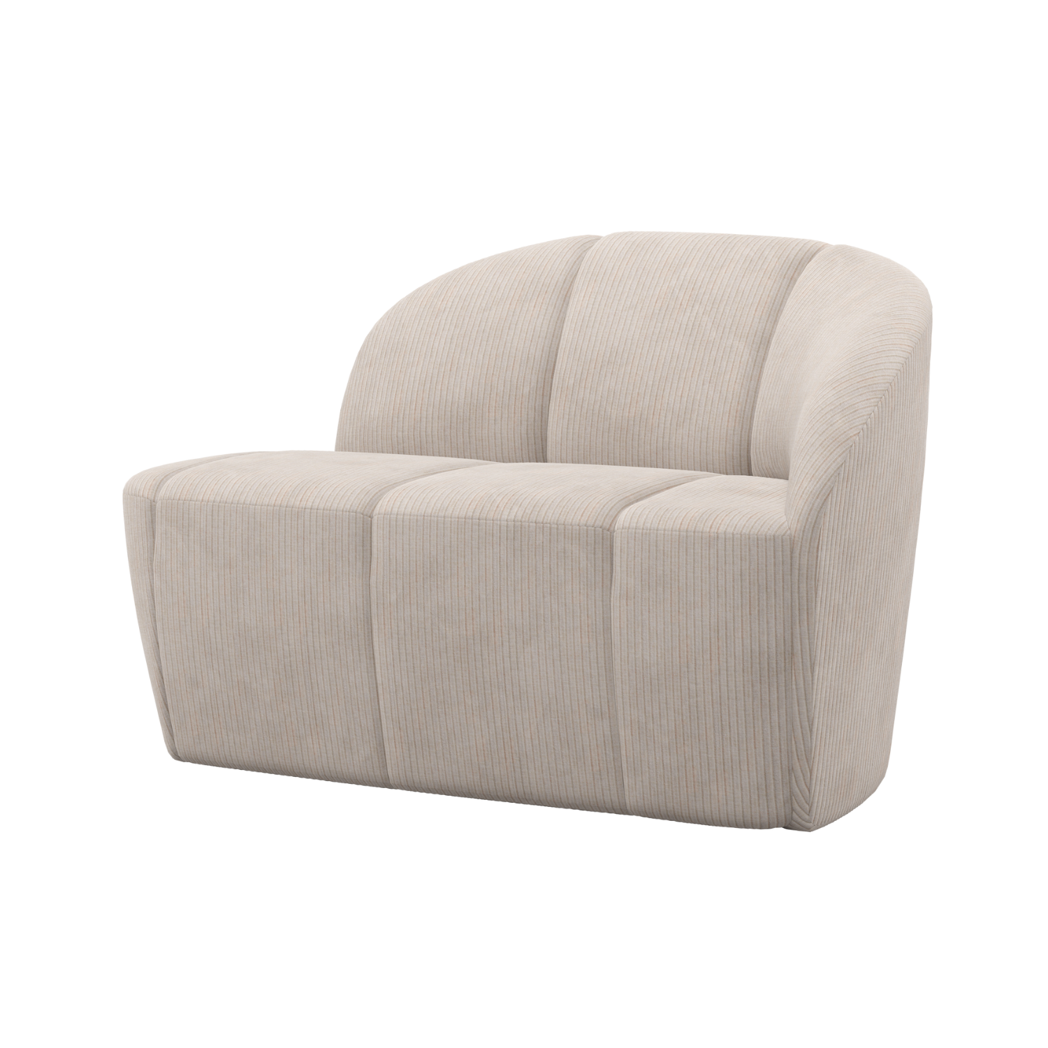 2-Seater Right-Hand Sofa MOJO Ecru Corduroy