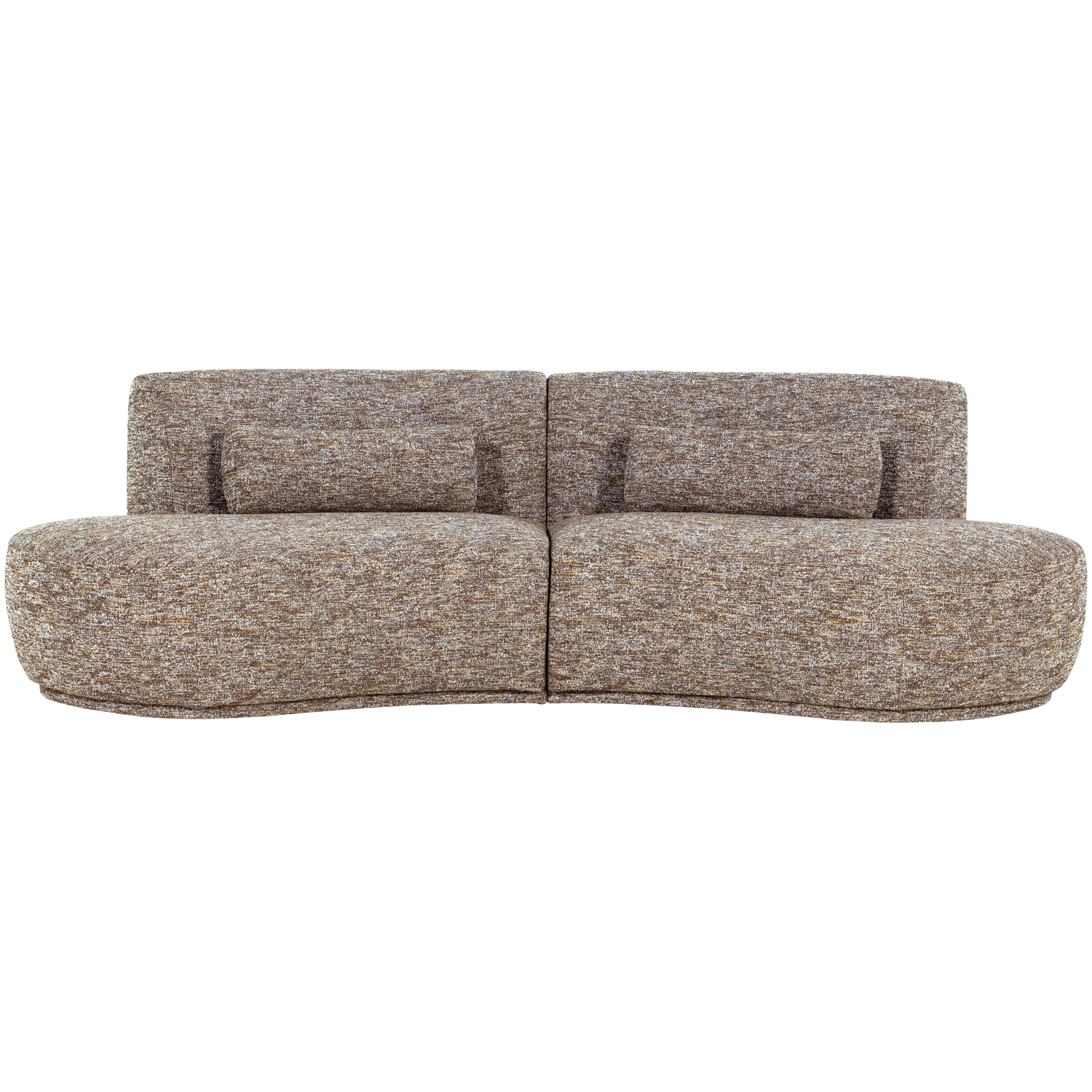 Sofa półokrągła 4-osobowa BATAVIER jasnobrązowy melanż