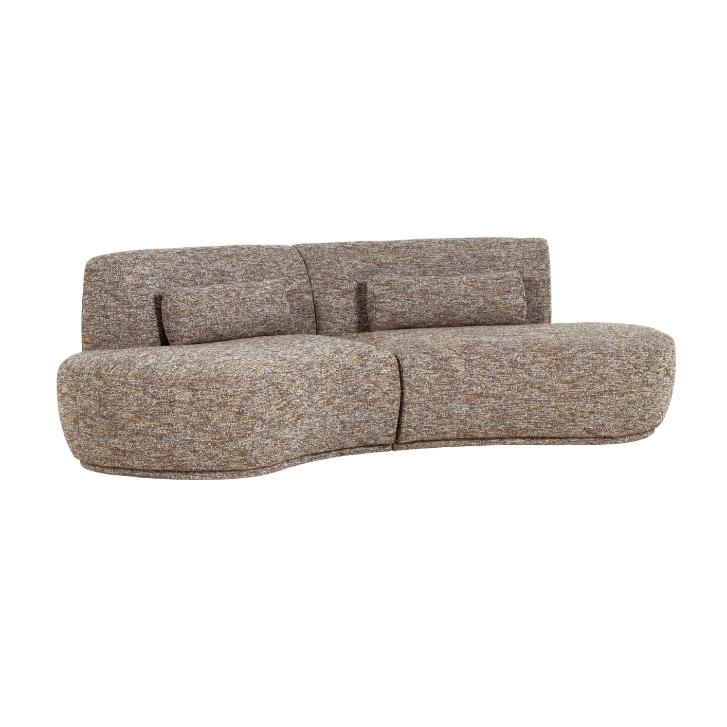 Sofa półokrągła 4-osobowa BATAVIER jasnobrązowy melanż