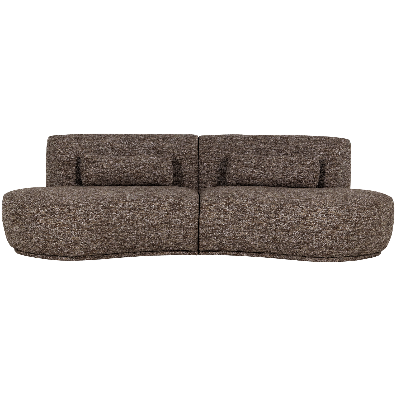 Sofa półokrągła 4-osobowa BATAVIER brązowy melanż