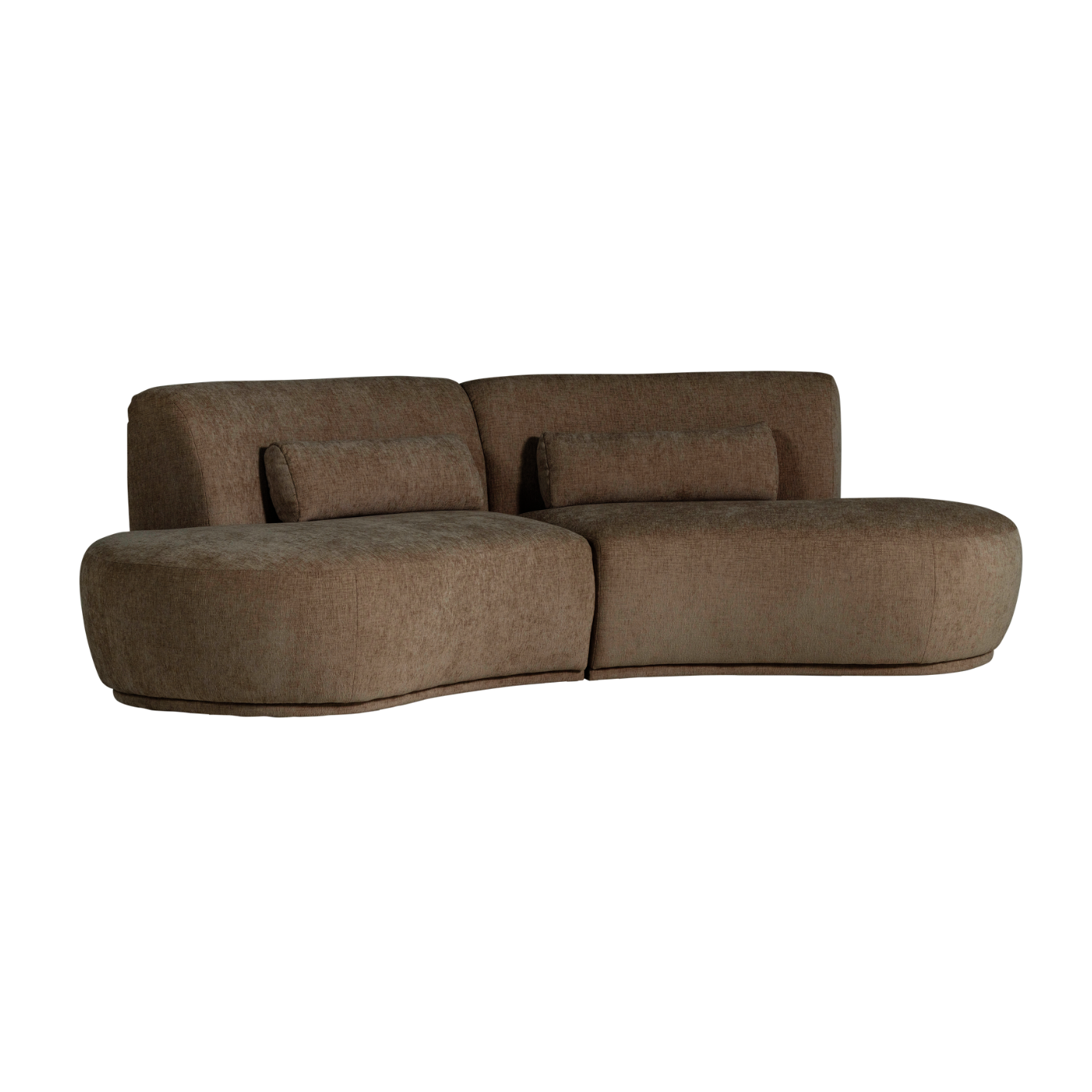 Sofa półokrągła 4-osobowa BATAVIER brązowy