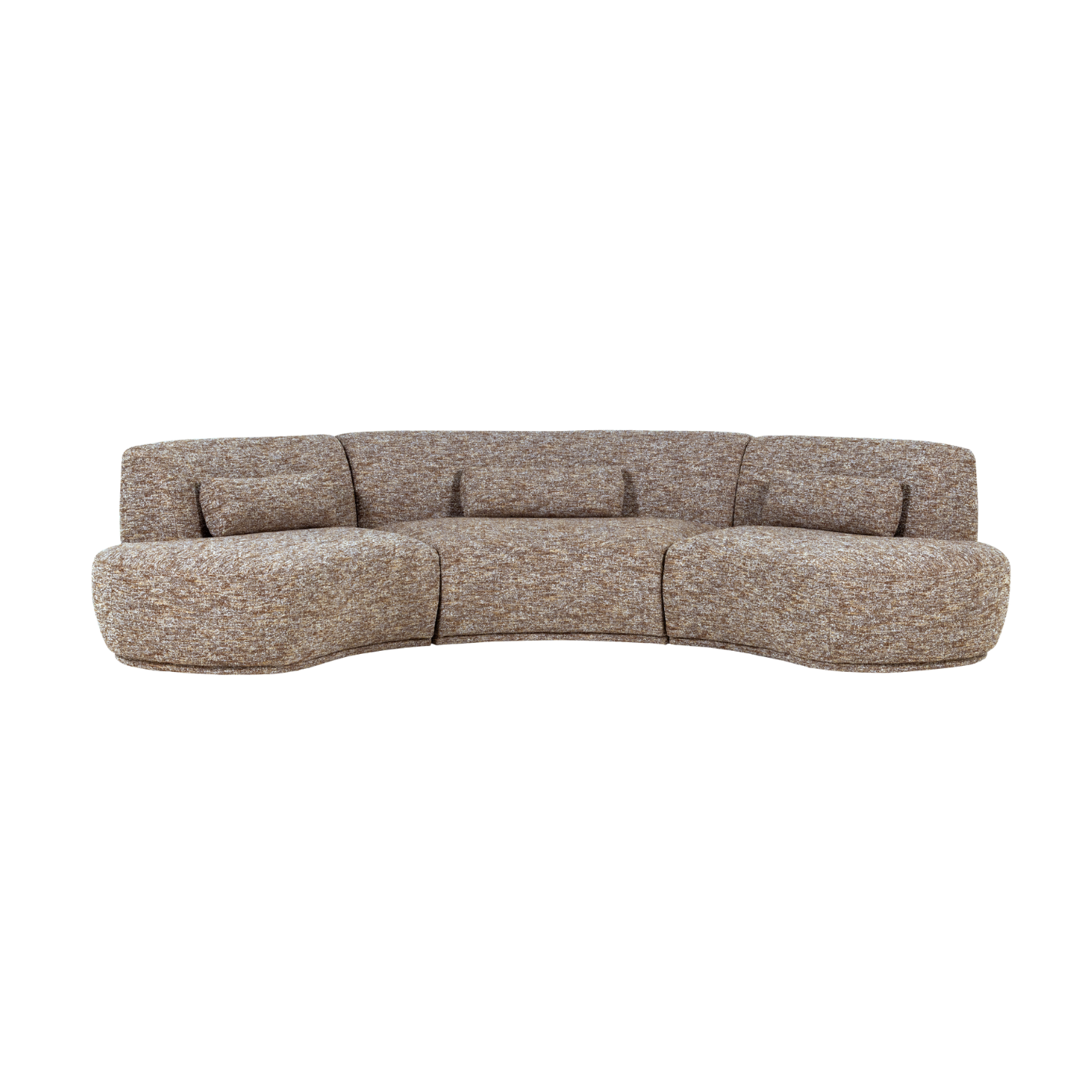 Sofa półokrągła 6-osobowa BATAVIER jasnobrązowy melanż