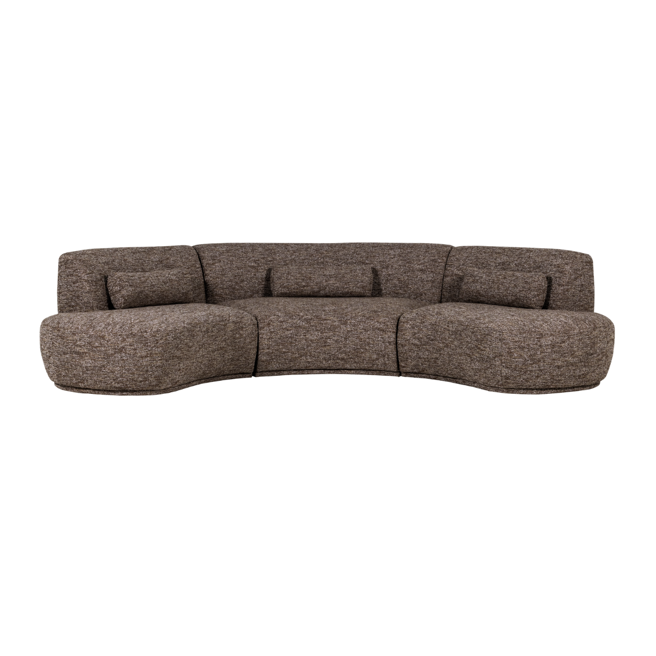 Sofa półokrągła 6-osobowa BATAVIER brązowy melanż