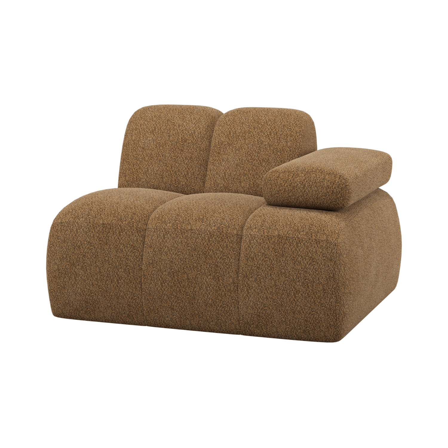 MOJO Modular Sofa - Right Element in Honey Lambskin