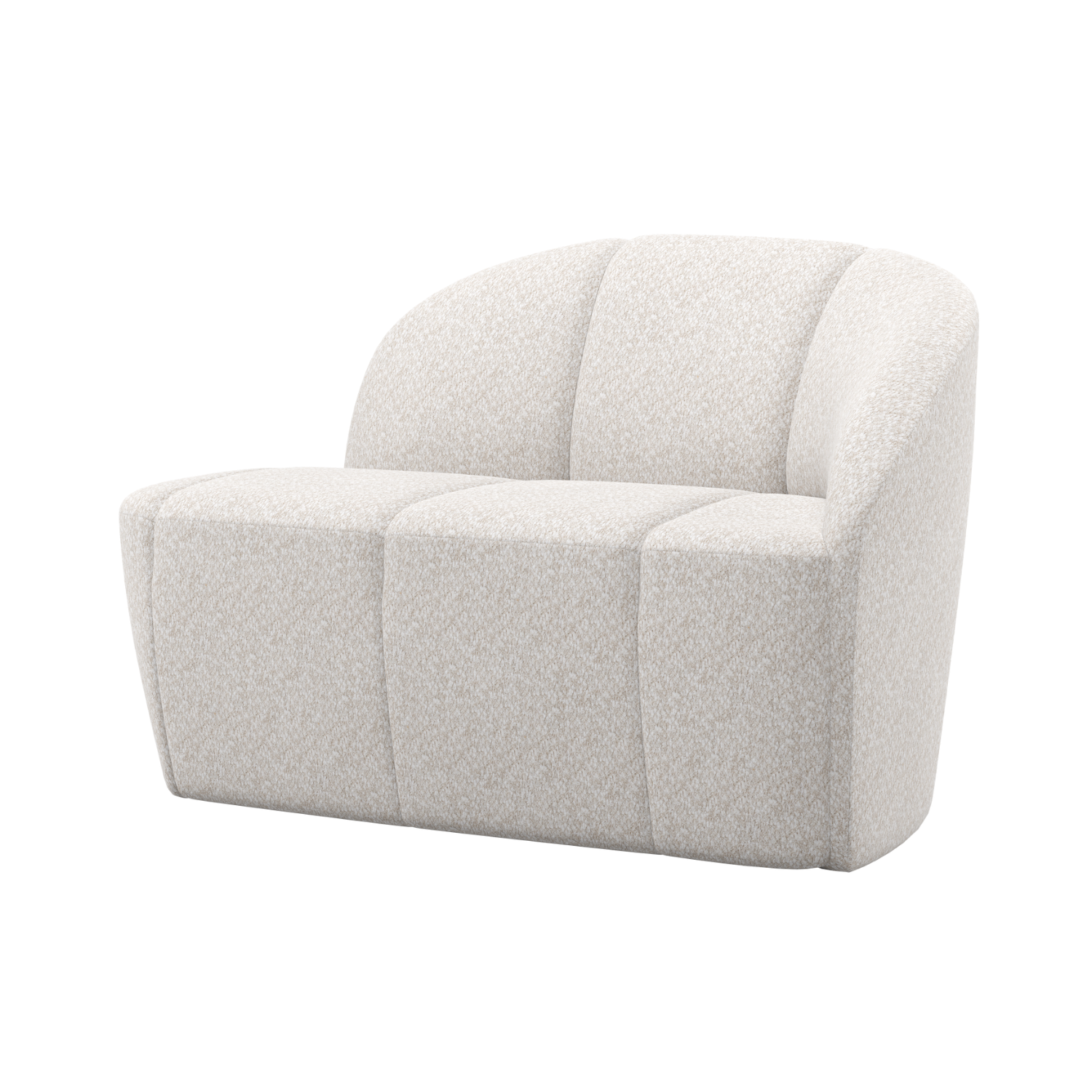 Right-facing 2-seater Sofa MOJO ecru lambswool