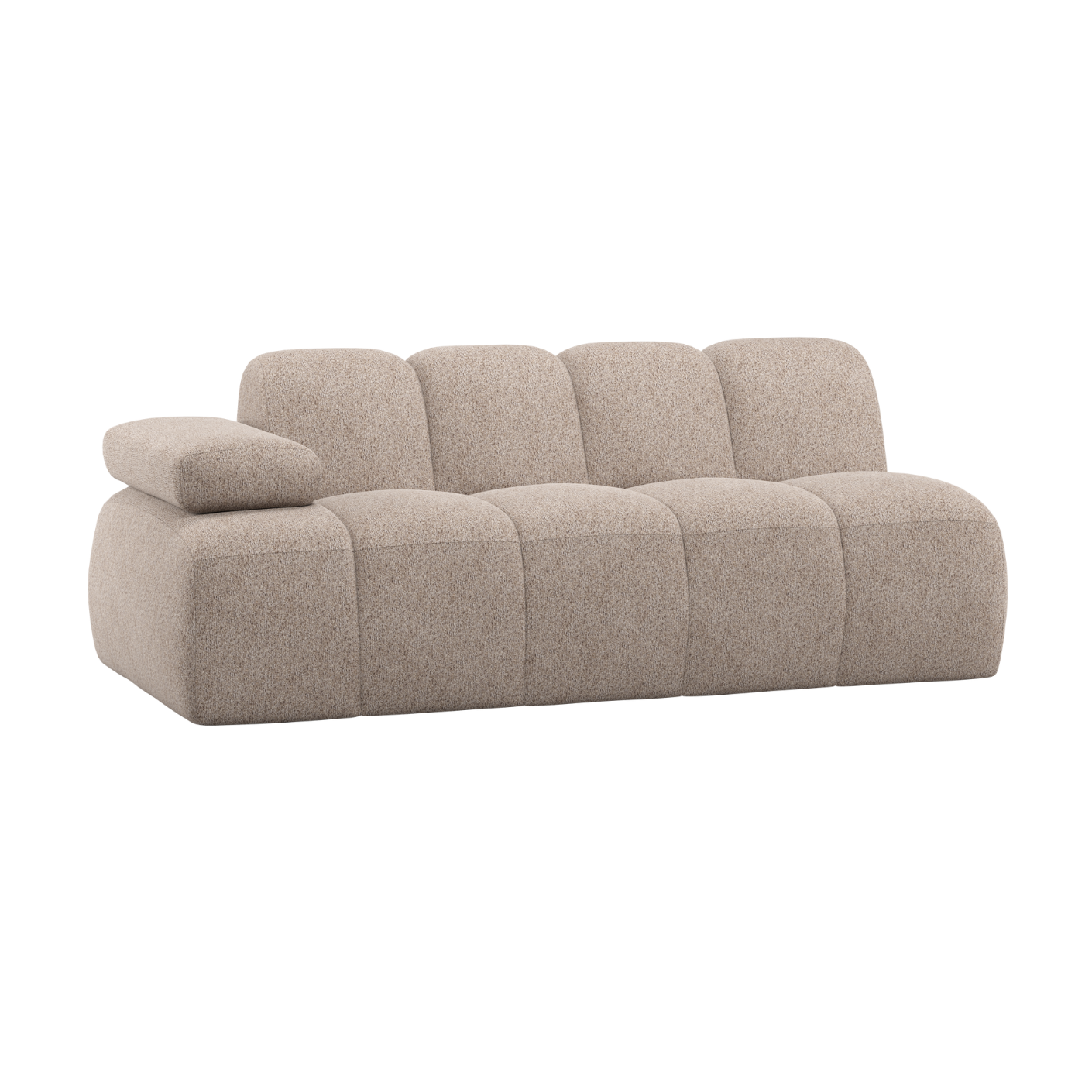 Sofa modułowa MOJO - element 2-osobowy lewostronny piaskowy baranek