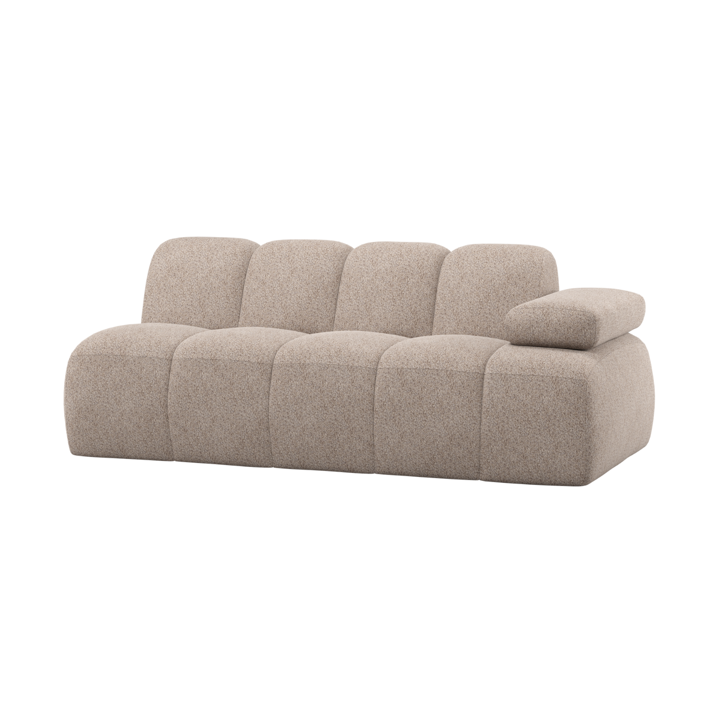 Sofa modułowa MOJO - element 2-osobowy prawostronny piaskowy baranek