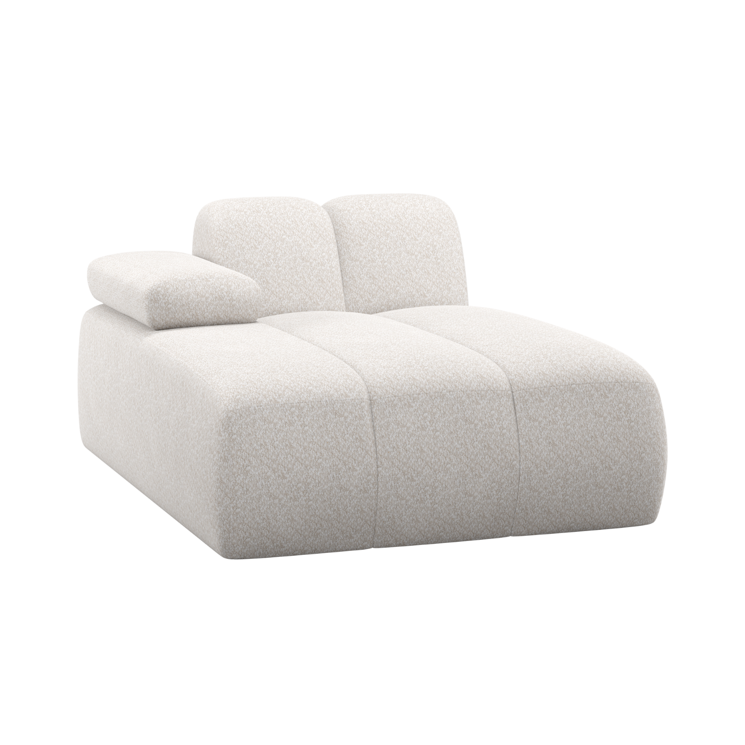 Sofa modułowa MOJO - szezlong lewostronny ecru baranek