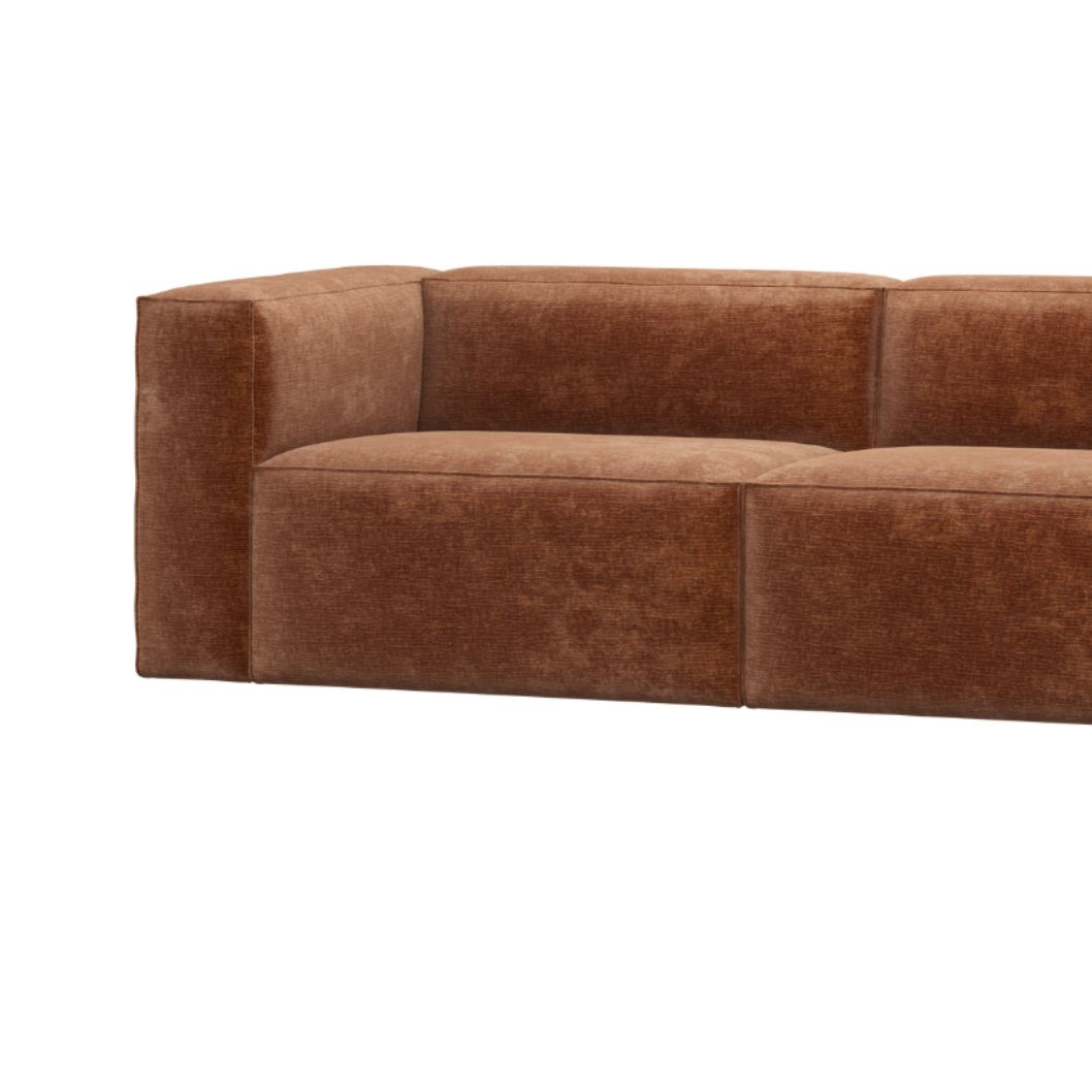 3.5-Seater BEAN Sofa in Brick Chenille