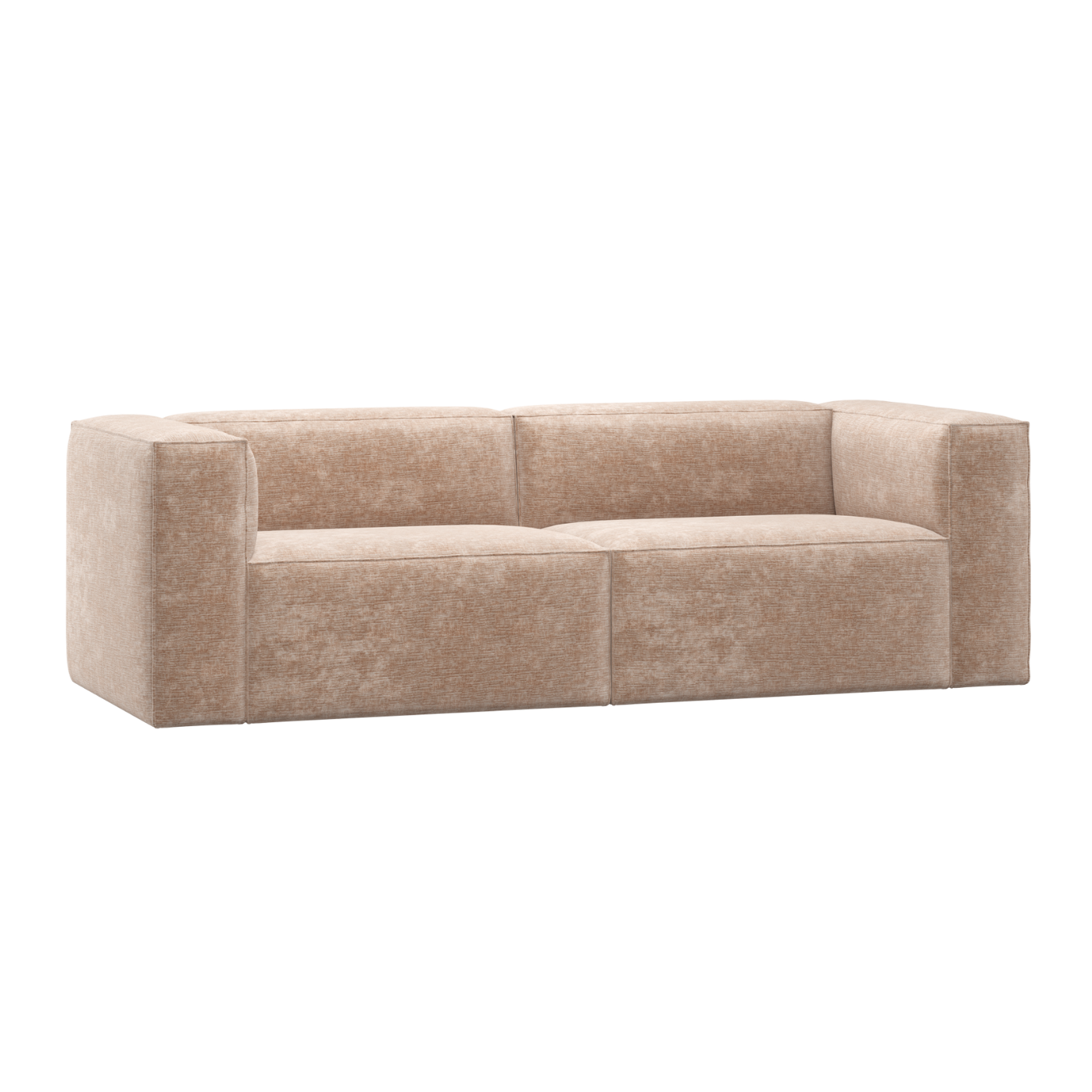 3.5-Seater BEAN Sofa in Light Beige Chenille