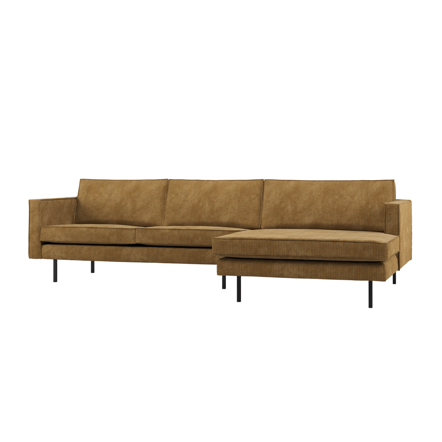 Right-facing Corner Sofa RODEO Honey Corduroy