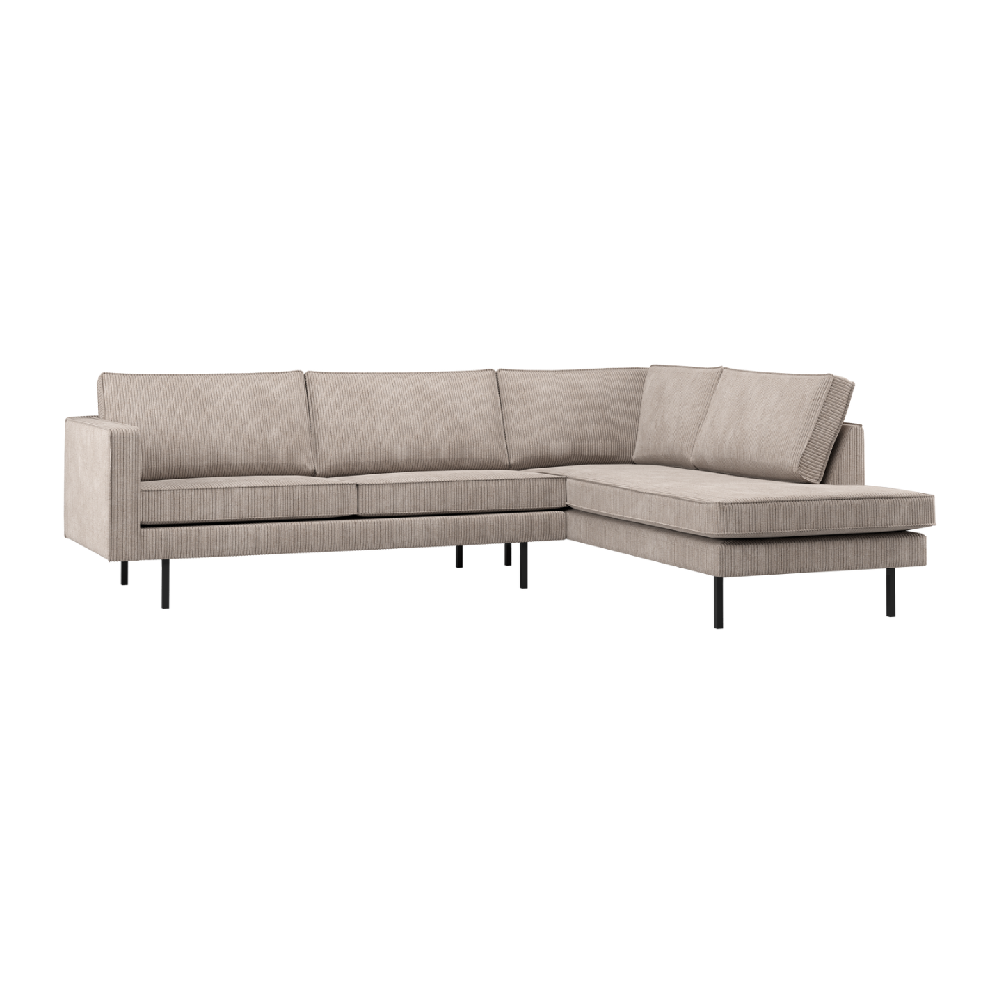 Right-facing corner sofa RODEO sand corduroy