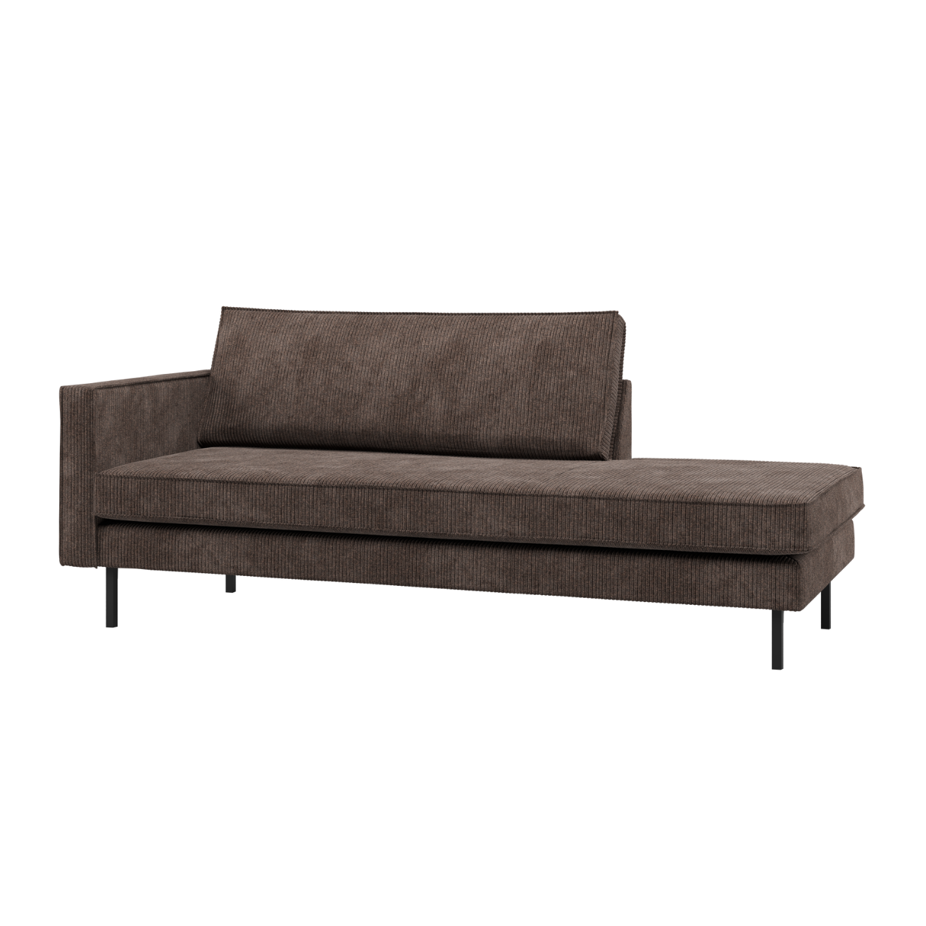 Szezlong links RODEO braunes Cord