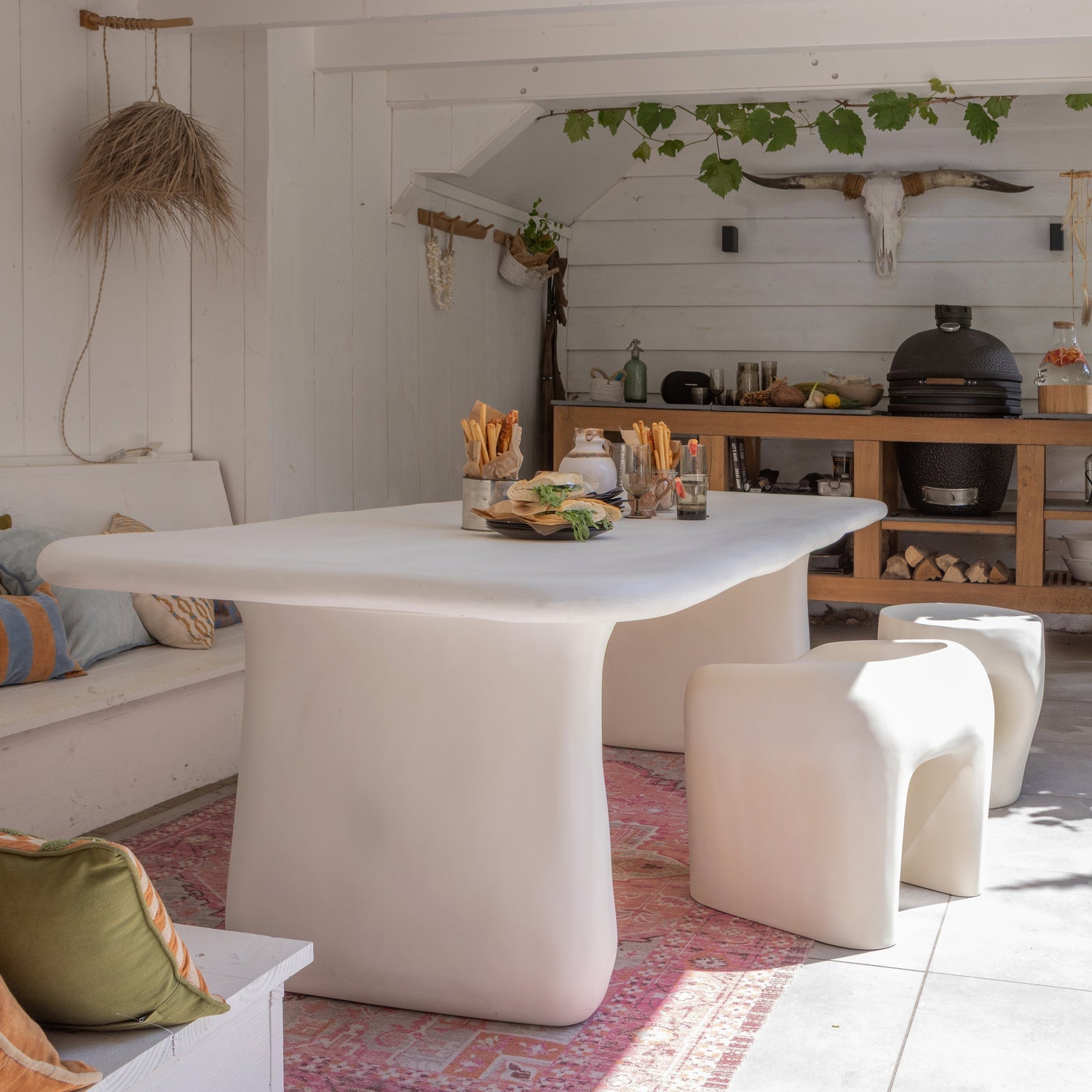 Stołek ogrodowy NIVO kremowy