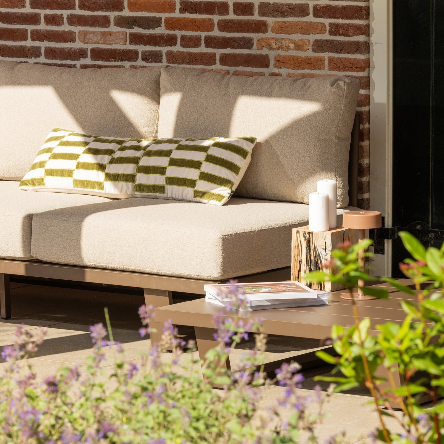 Garten-Sofa 3-Sitzer BEAR braun