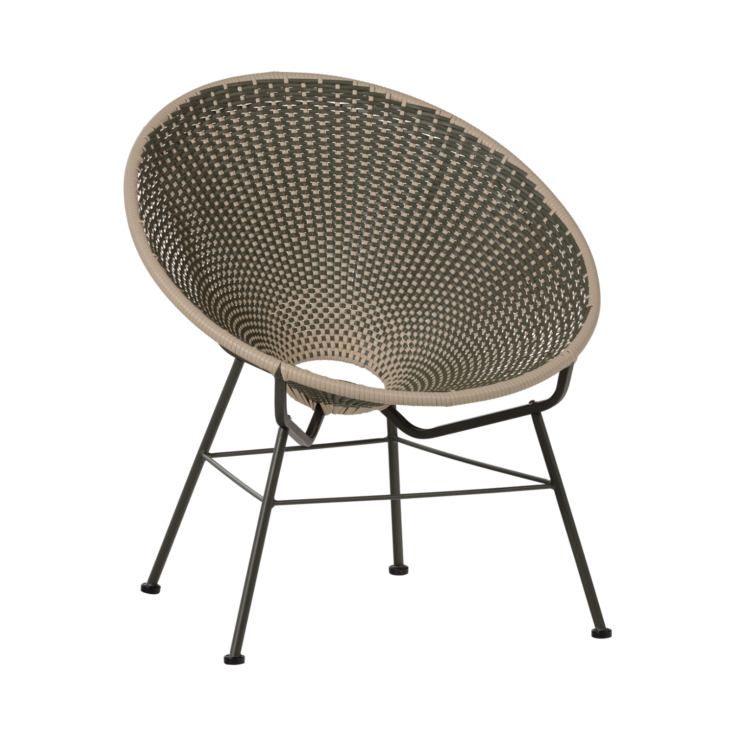 Gartenstuhl KAZOUN grün mit schwarzem Gestell