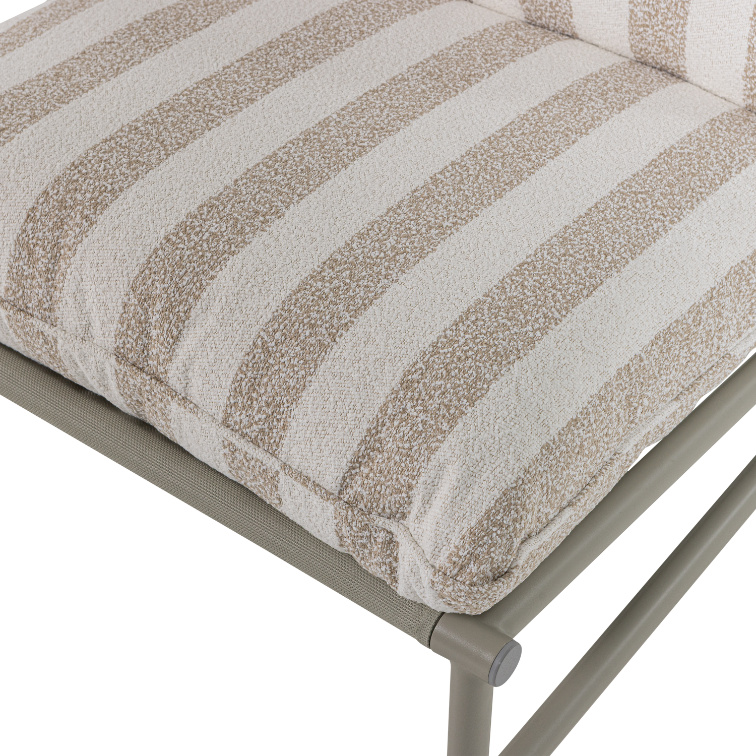 ELVO White Garden Armchair with Sand Cushion