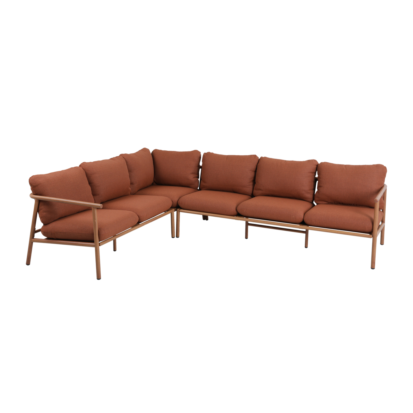 Symmetrische Gartenliege CAVERO ziegelrot