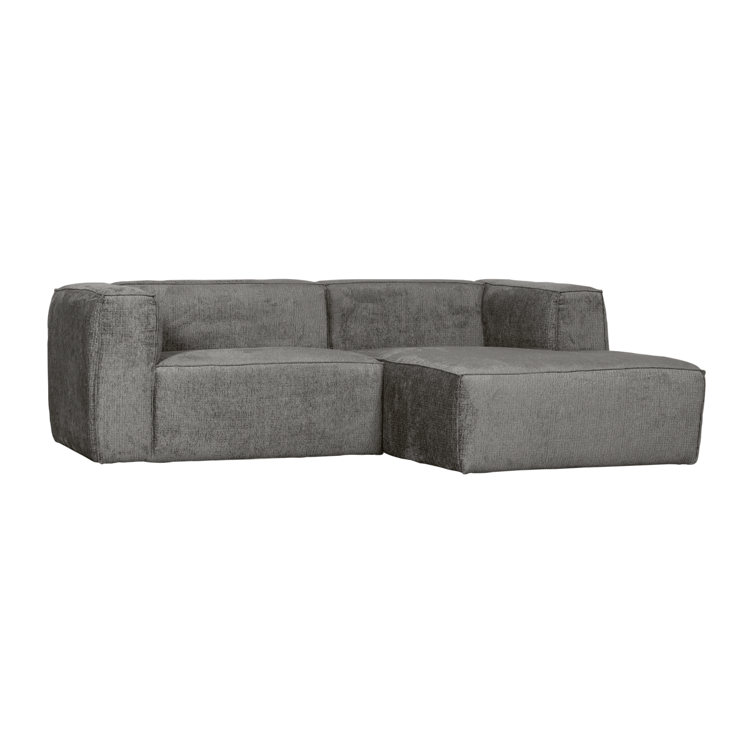 Right-facing BEAN corner sofa in steel gray