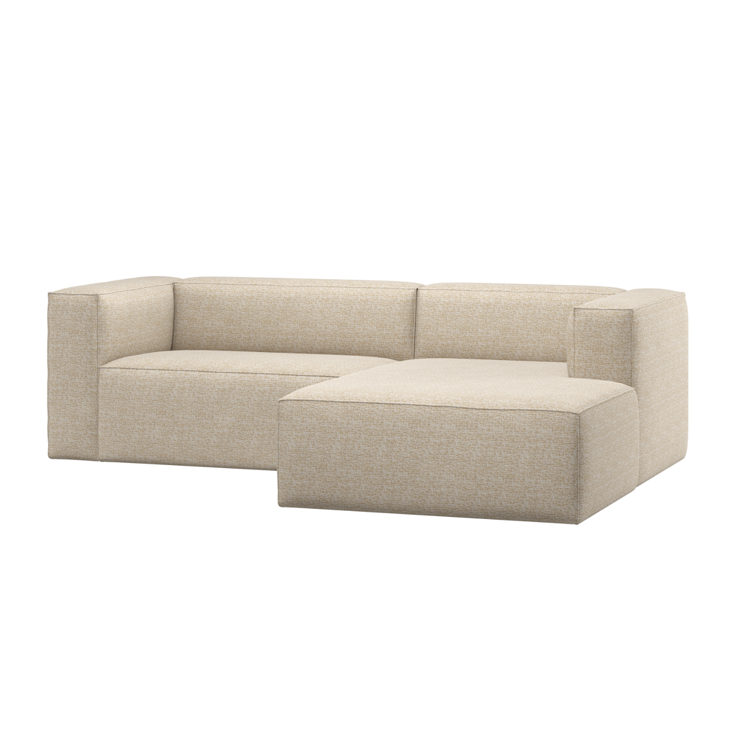 Rechtsseitige Eckcouch BEAN beige Melange