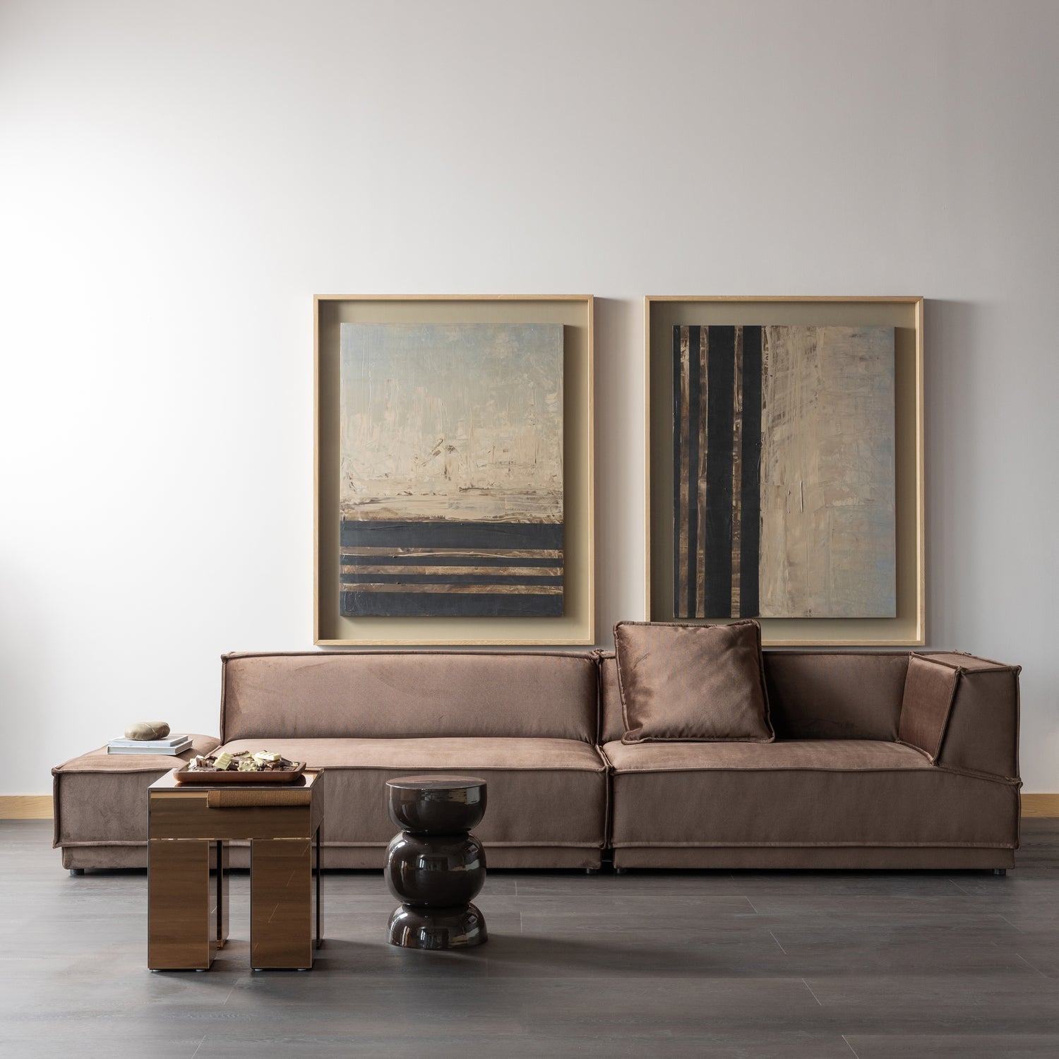 Stolik boczny BRENO brązowy