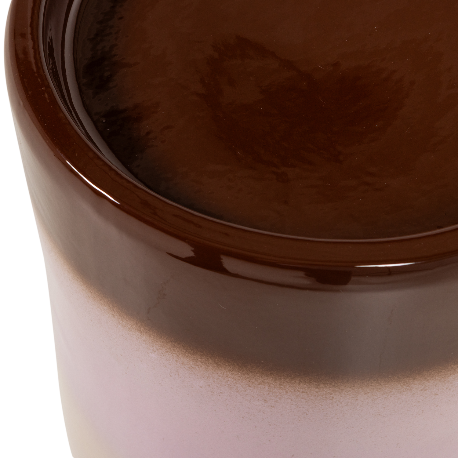 Seiten Tisch OLLO rosa mit braunem