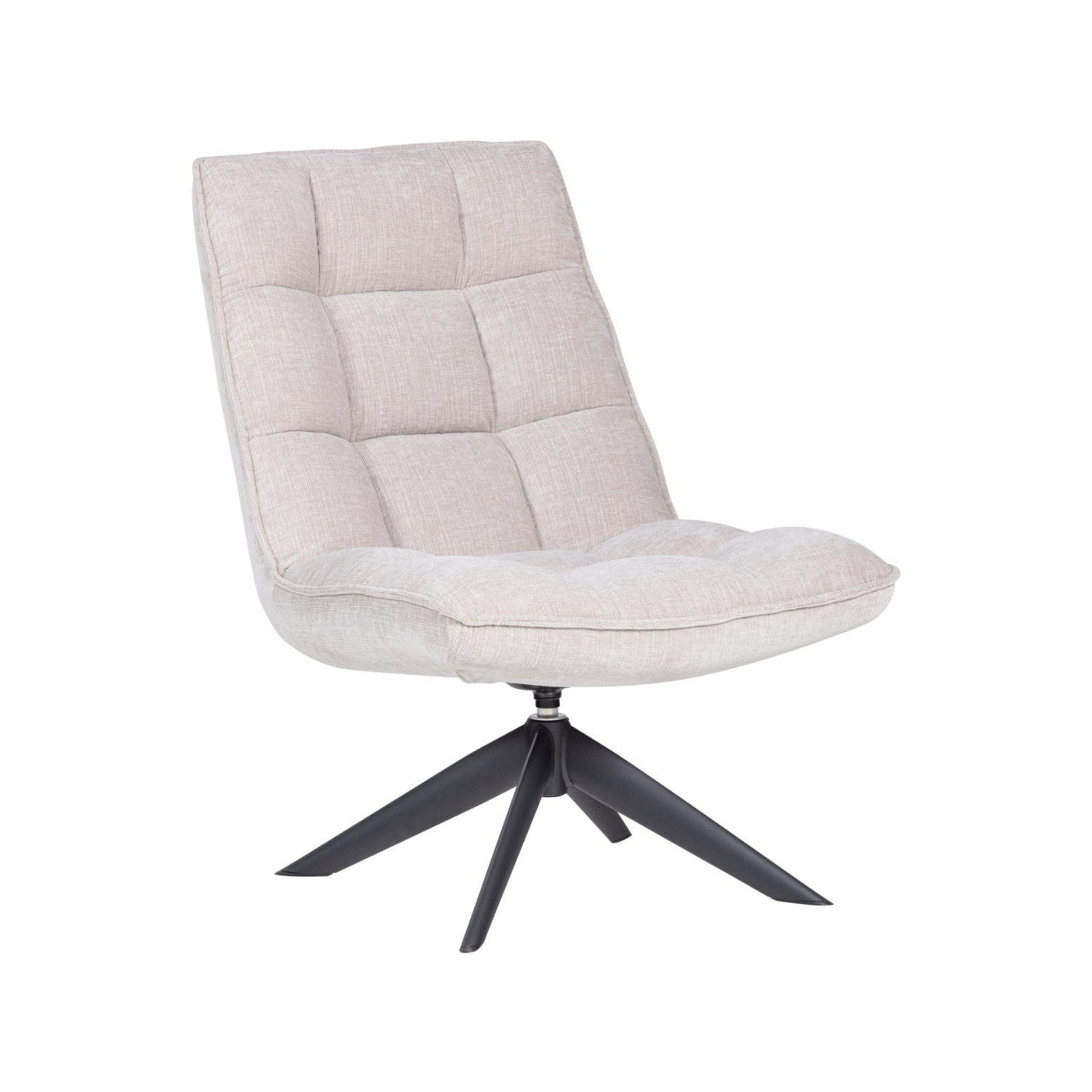 JOUKE Light Beige Chenille Swivel Armchair