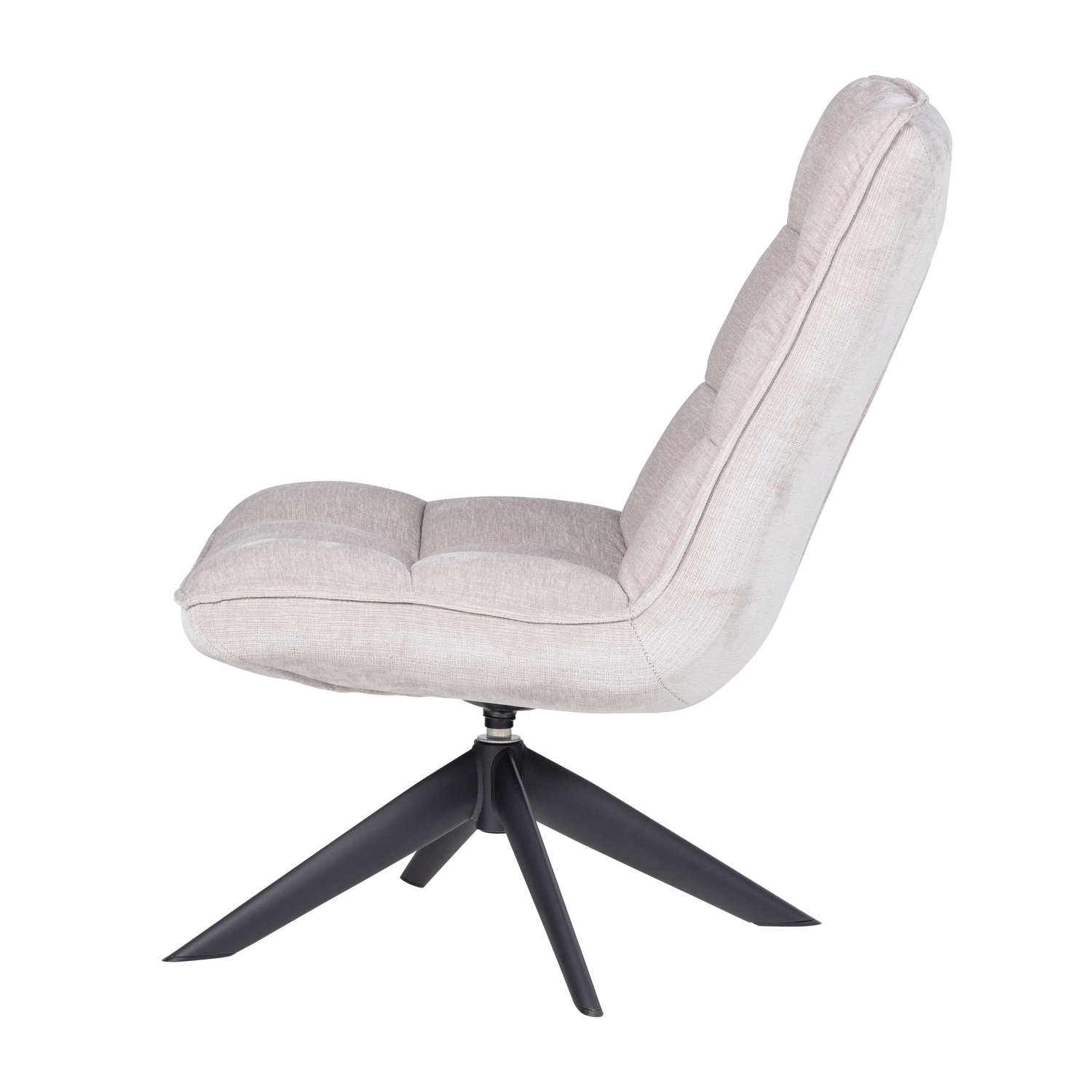 JOUKE Light Beige Chenille Swivel Armchair