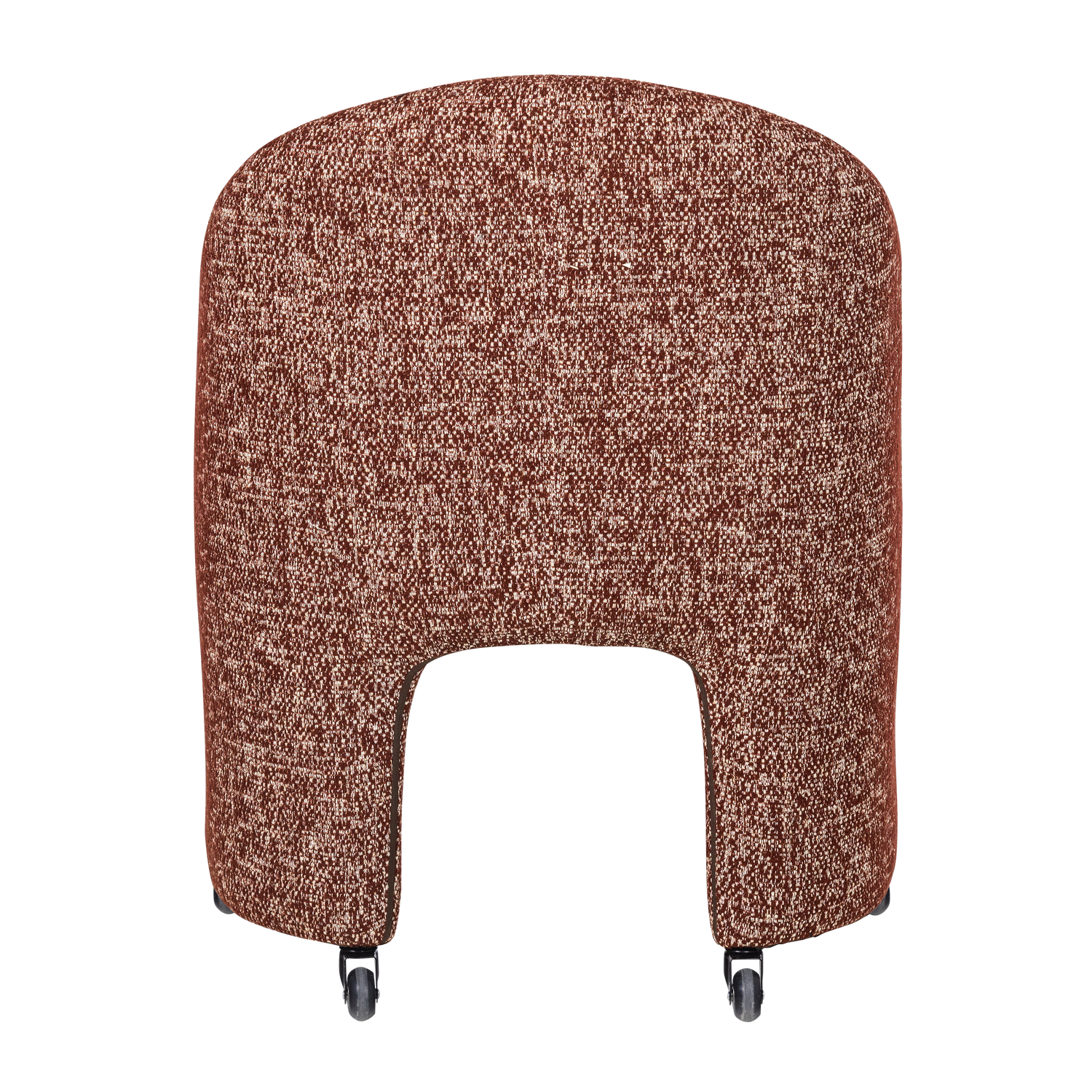 CORDO Rolling Armchair in Rust Brown Mélange