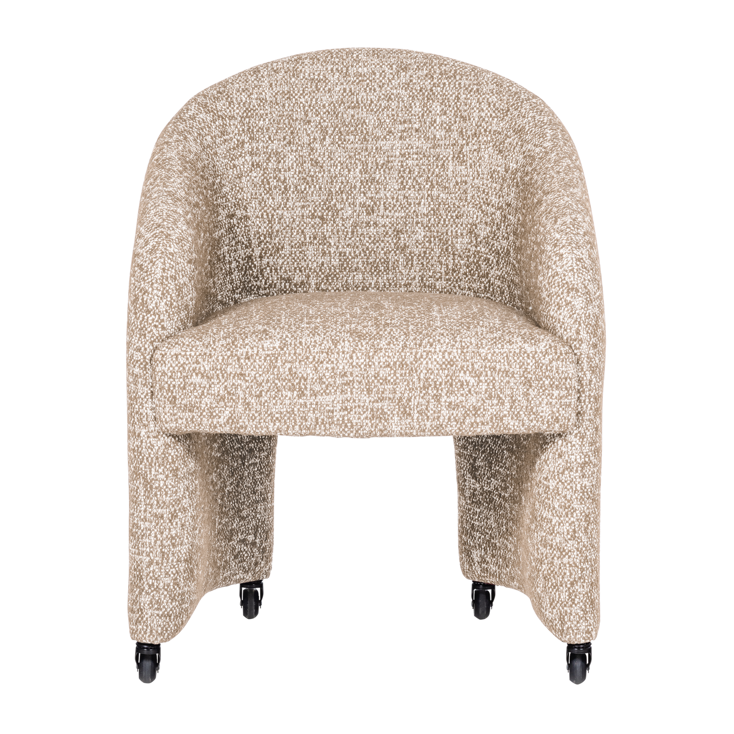 CORDO Beige Melange Armchair on Wheels