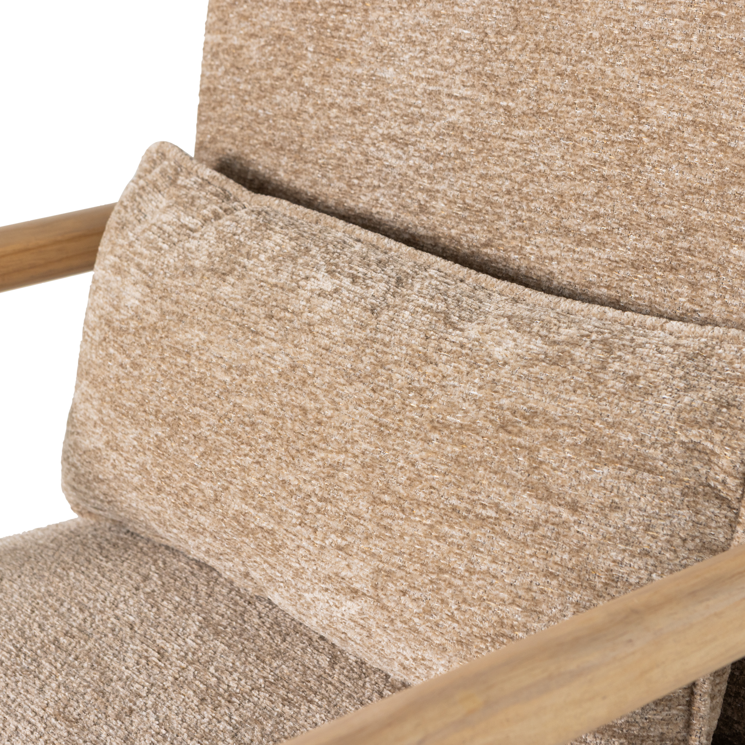 MARK Armchair in Beige Chenille