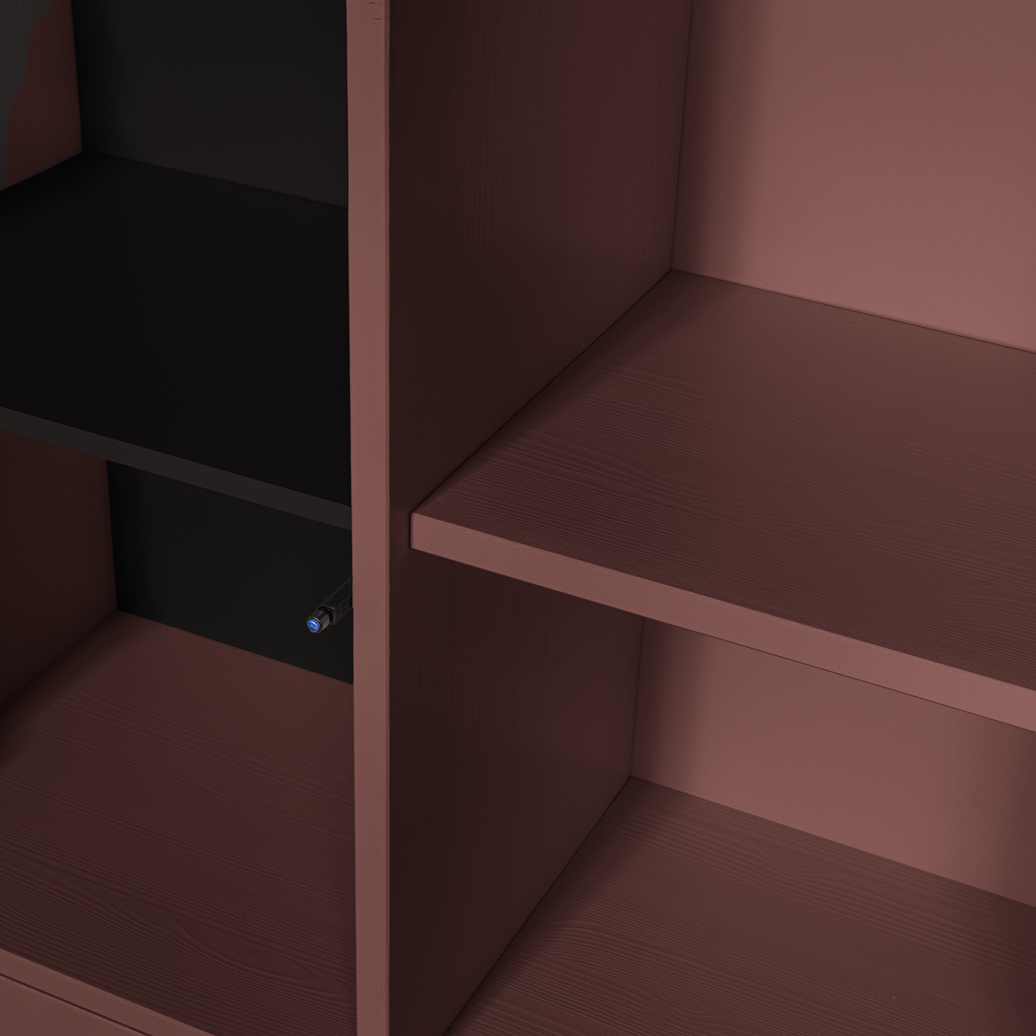Regal mit Schränken MEREL burgunderrot