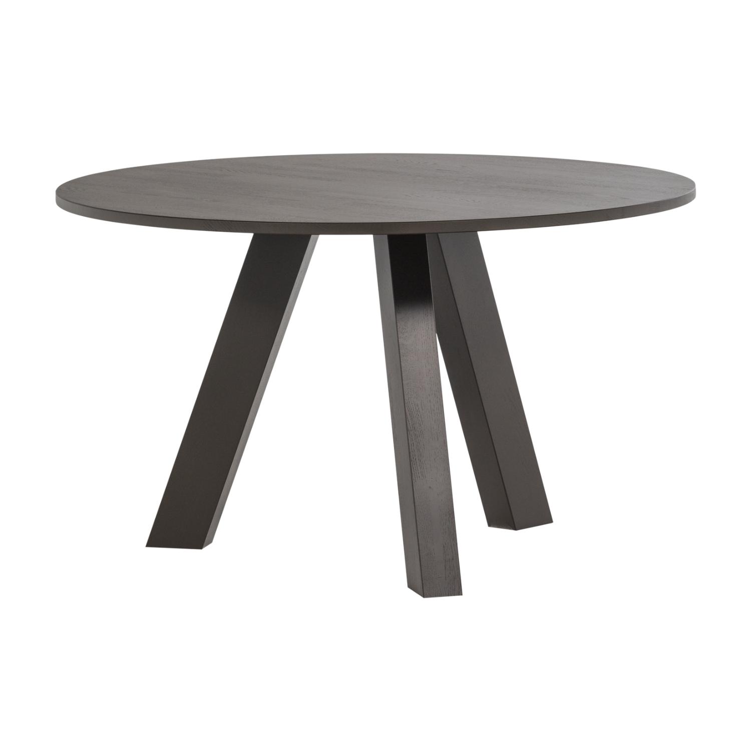 Runder Tisch RHONDA TRIO aus dunkelbraunem Eichenholz