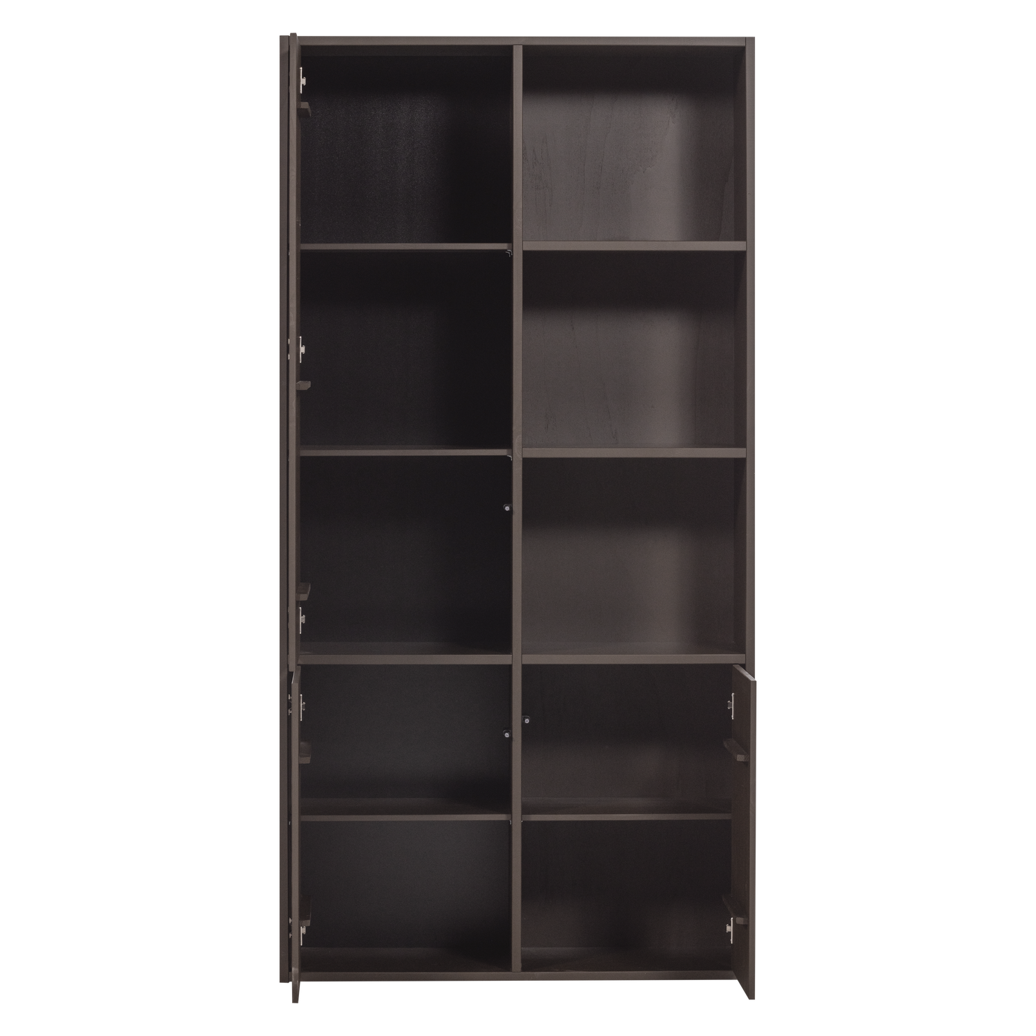 MEGGY Brown Wardrobe with Shelves
