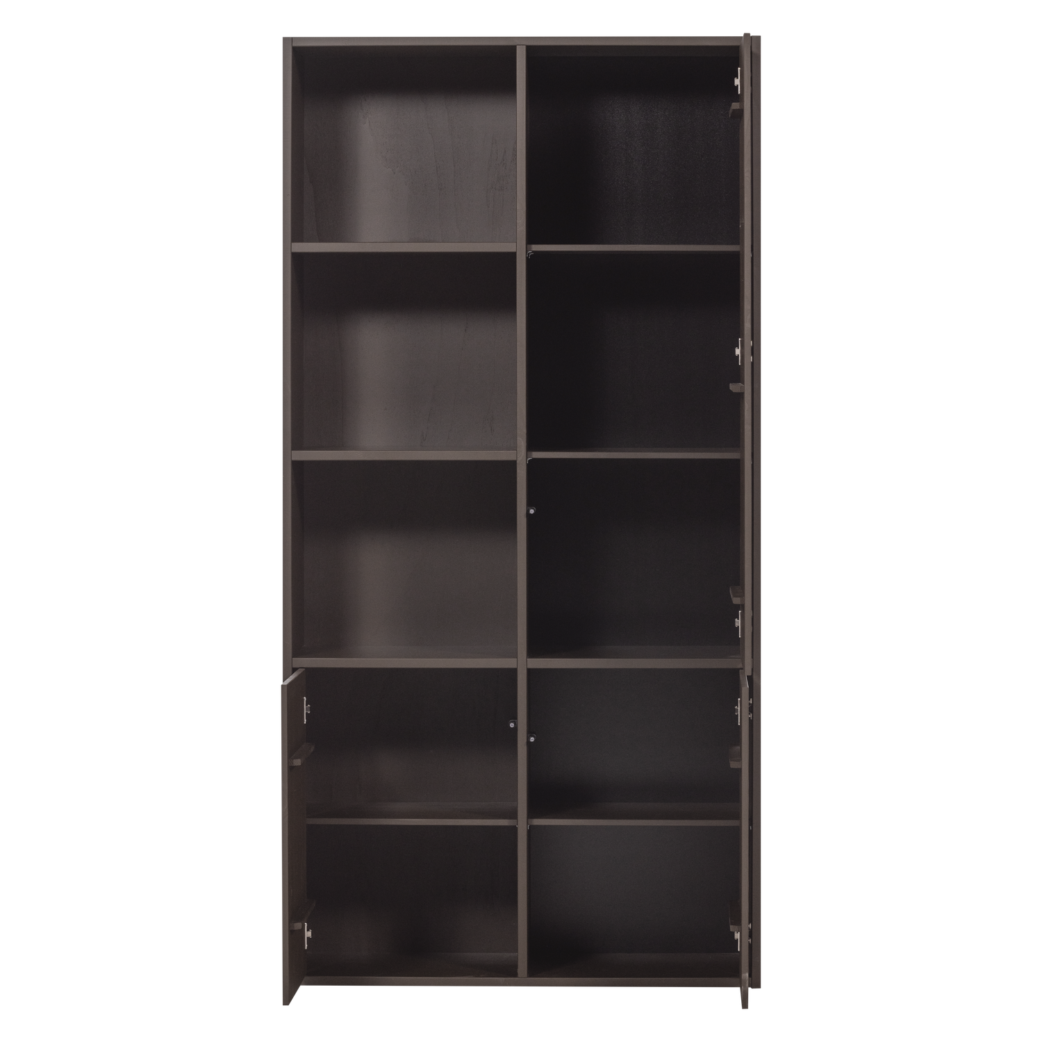 MEGGY Brown Wardrobe with Shelves