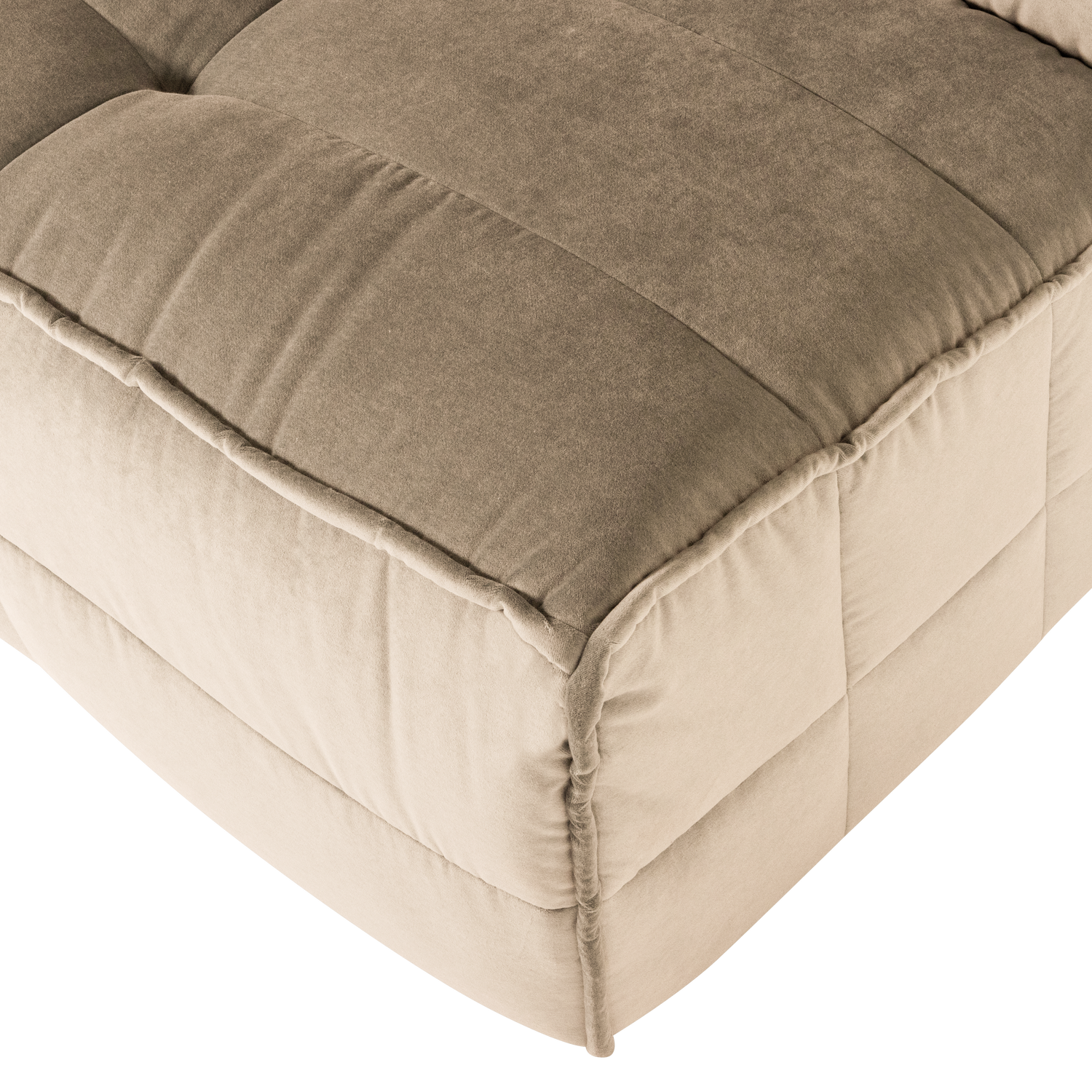 Velvet Armchair / CLUSTER Module in Light Beige