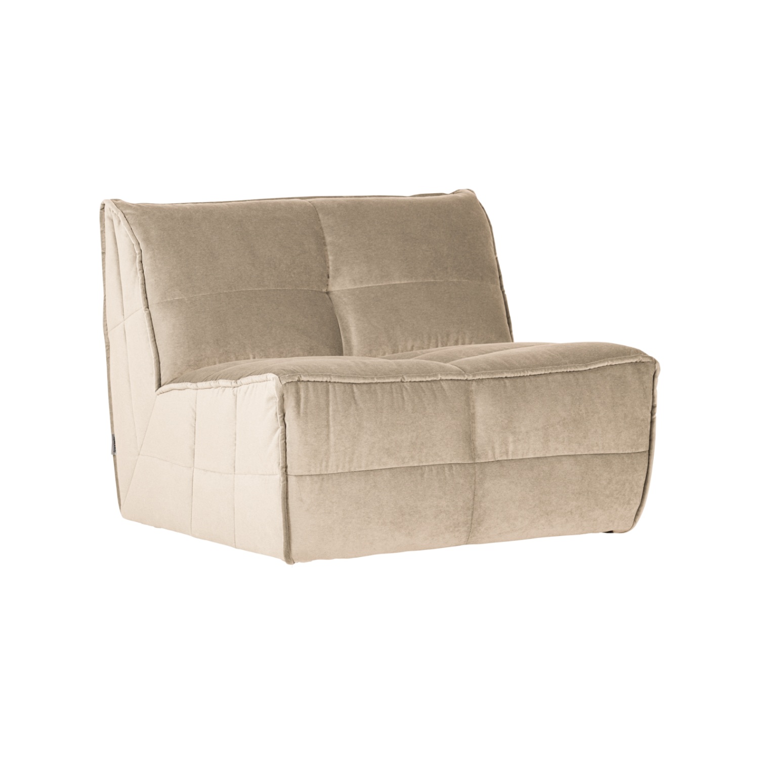 Velvet Armchair / CLUSTER Module in Light Beige