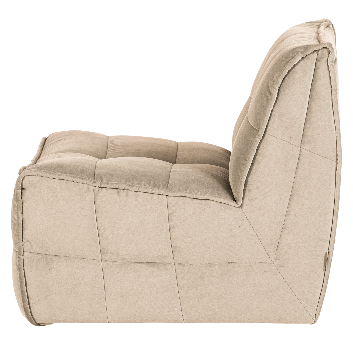 Velvet Armchair / CLUSTER Module in Light Beige