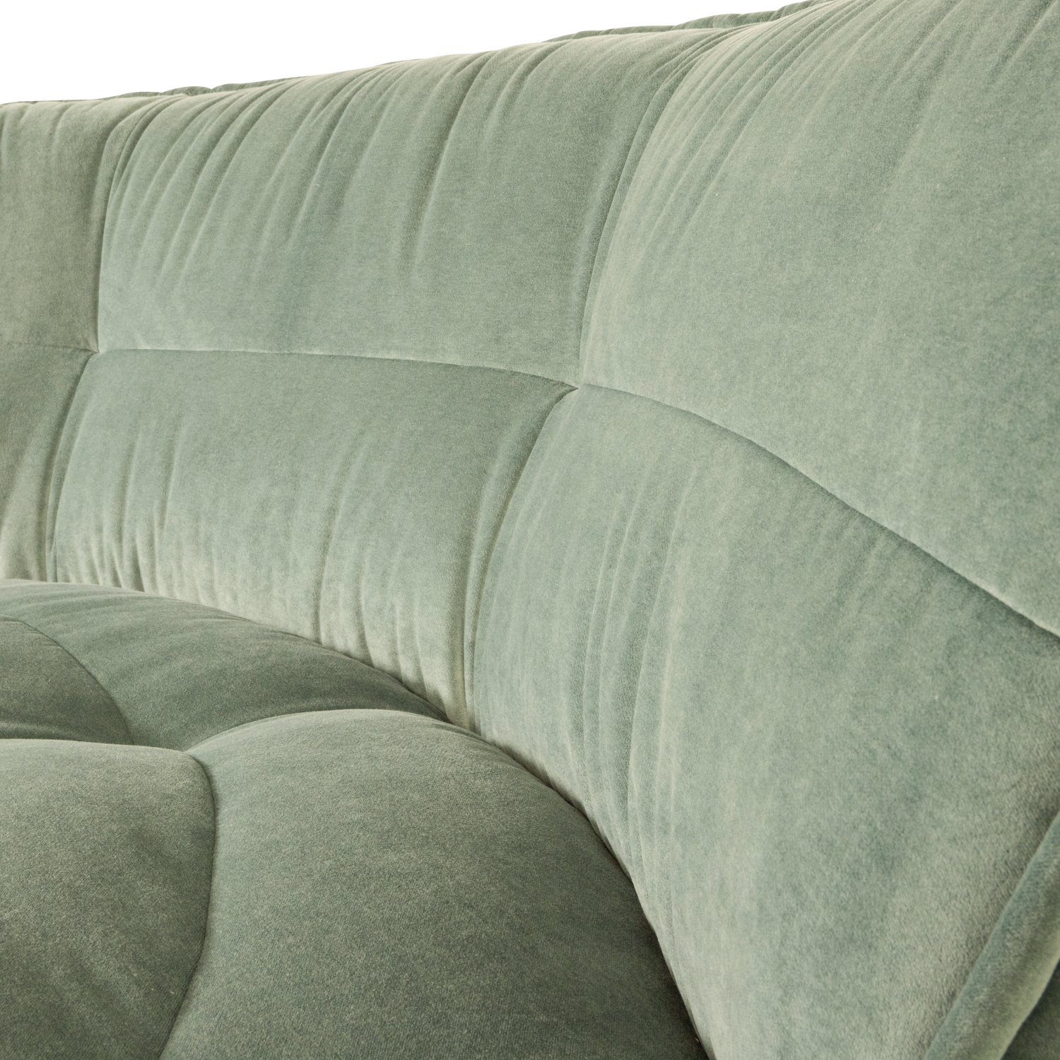 Sofa aksamitna CLUSTER - moduł narożny pistacjowy
