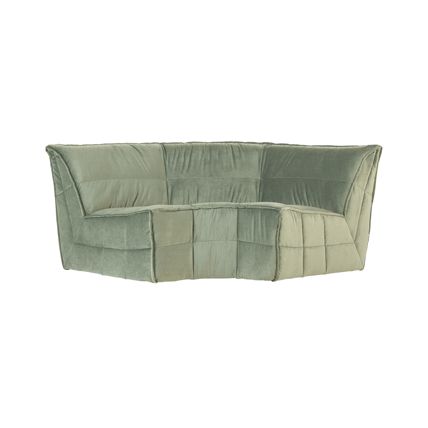Sofa aksamitna CLUSTER - moduł narożny pistacjowy