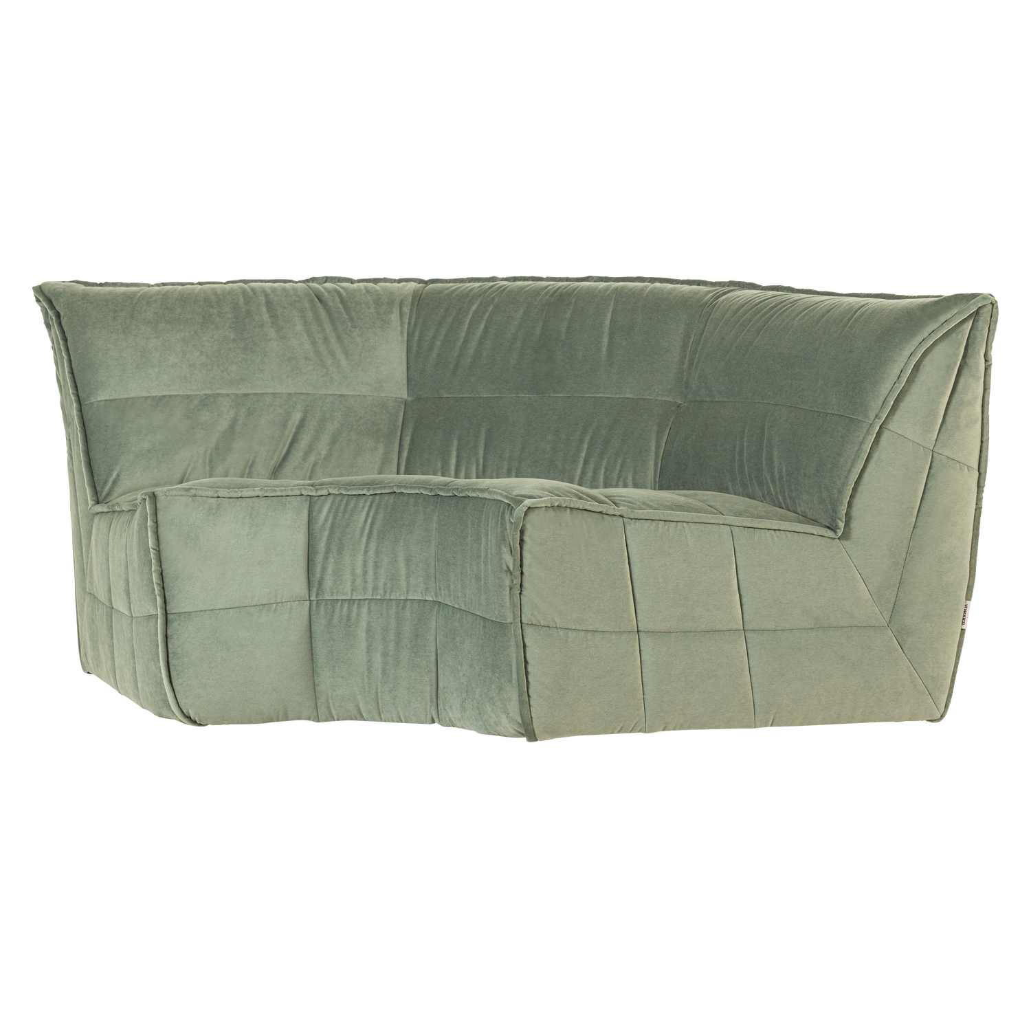 Sofa aksamitna CLUSTER - moduł narożny pistacjowy