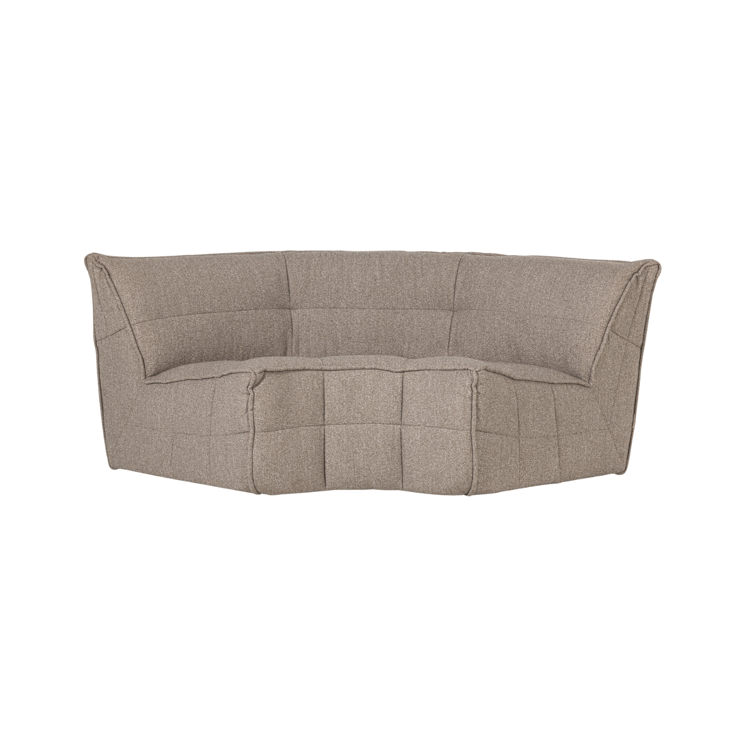 Sofa CLUSTER - moduł narożny beżowy bouclé