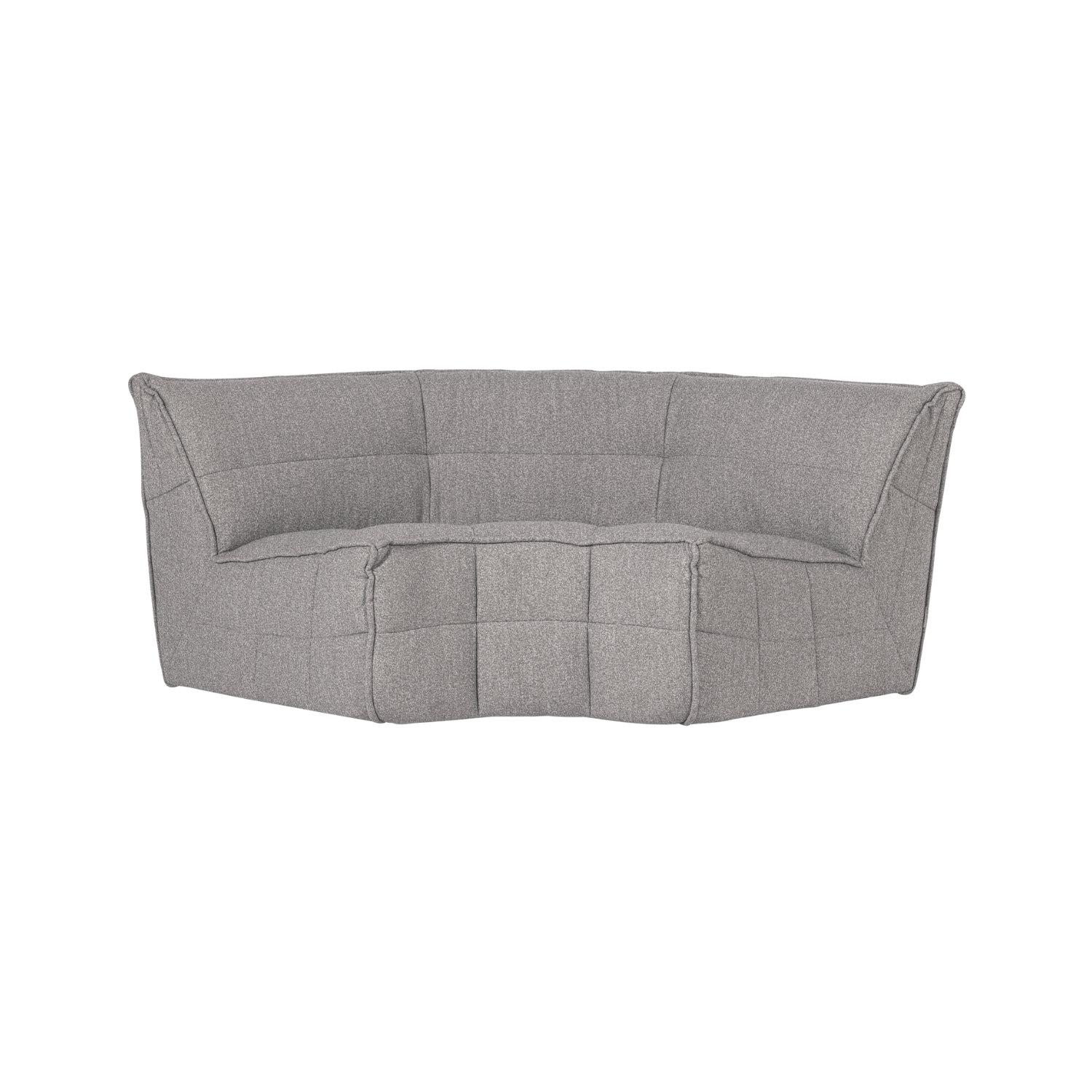 Sofa CLUSTER - moduł narożny szary bouclé