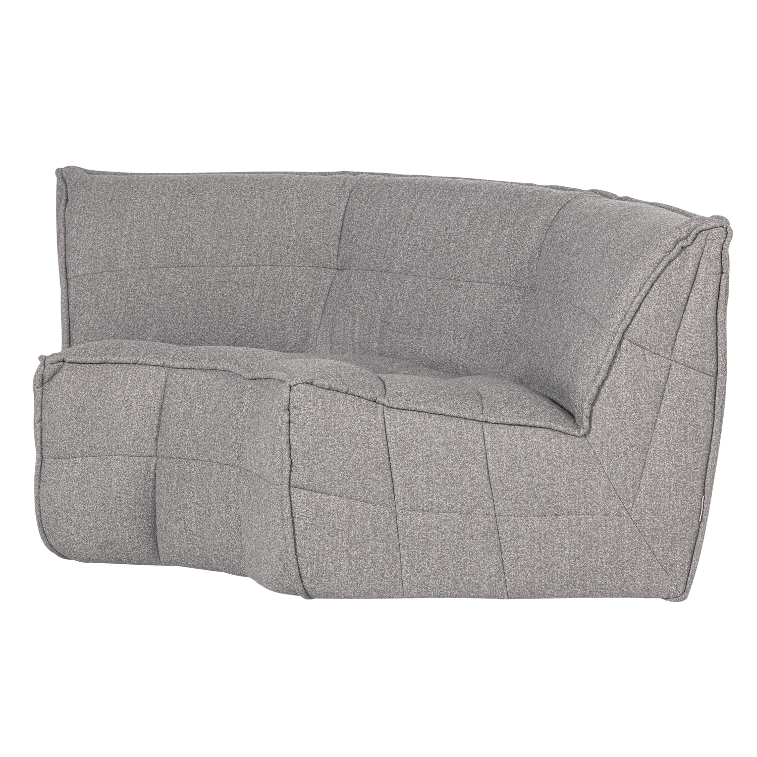Sofa CLUSTER - moduł narożny szary bouclé
