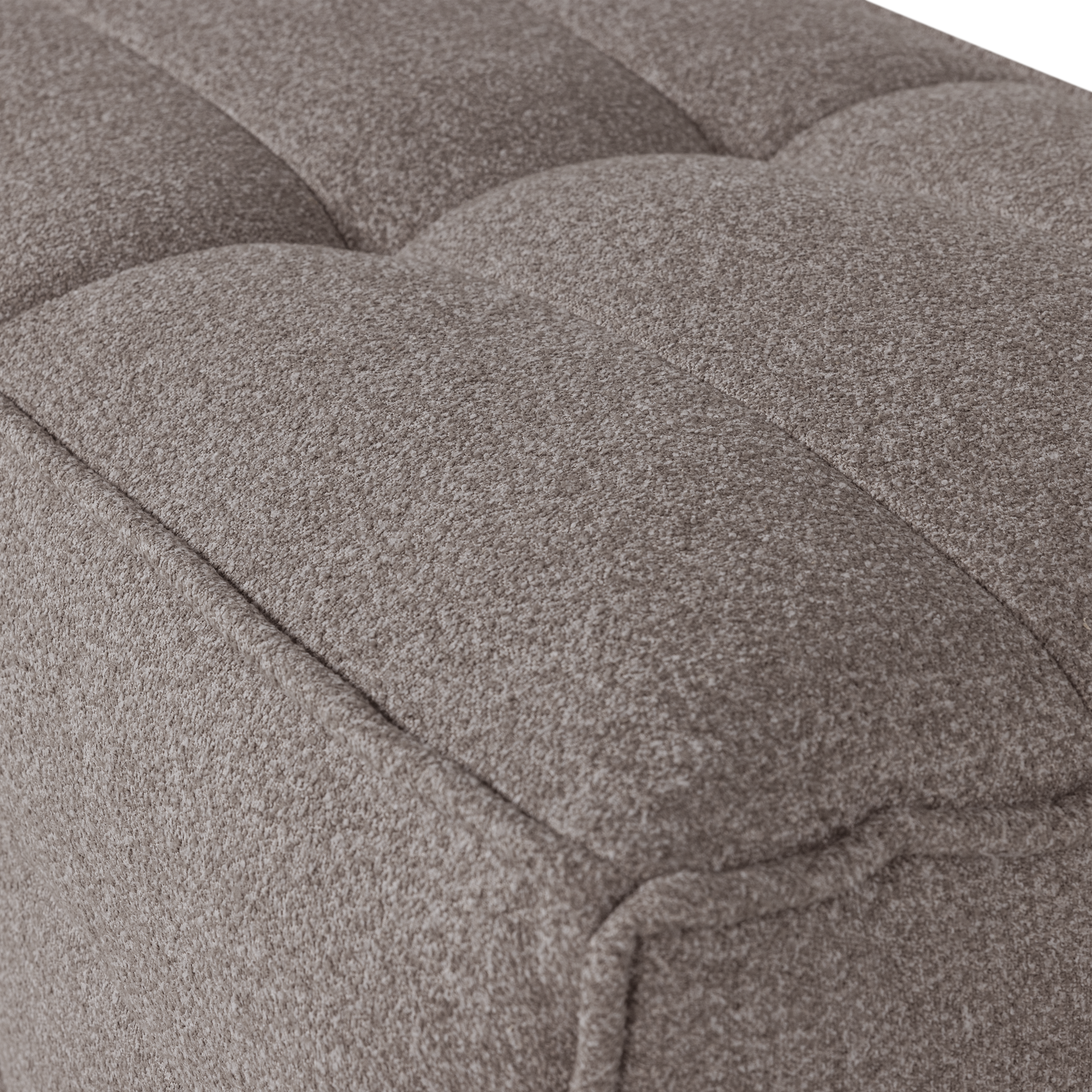 Cluster Pouf in Gray-Brown Boucle